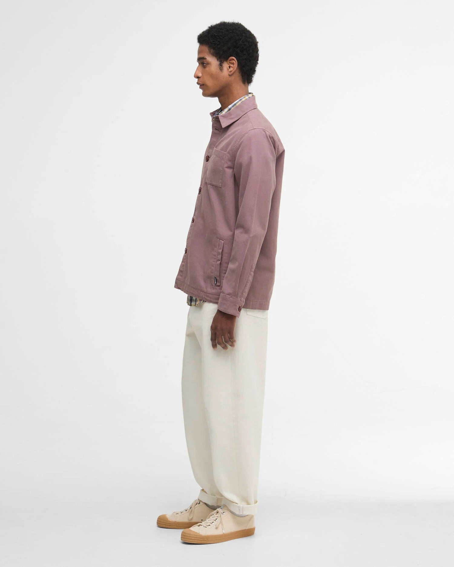 Washed Cotton Overshirt - Peppercorn