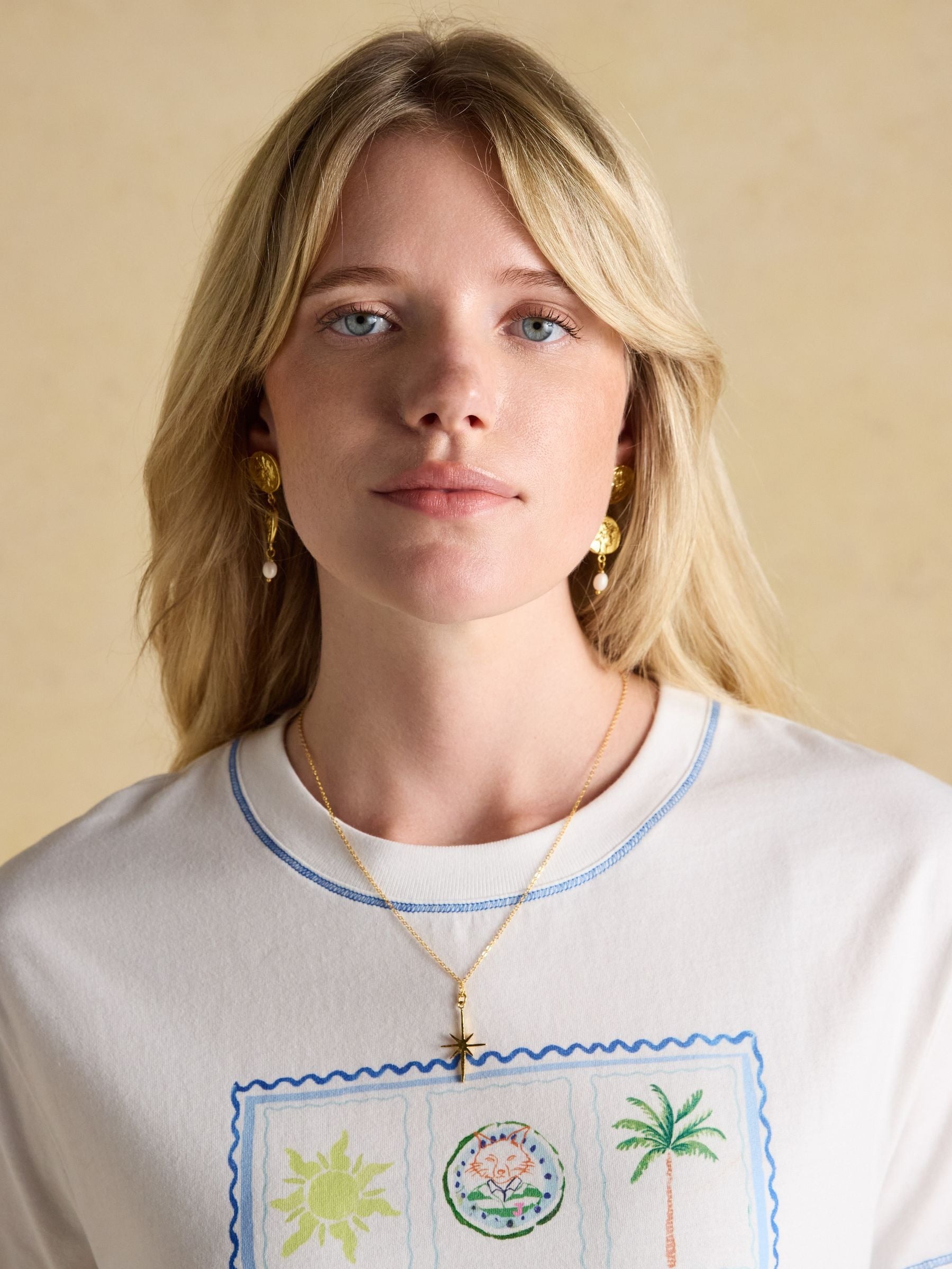 Postcard Graphic Short Sleeve 100% Cotton T-Shirt