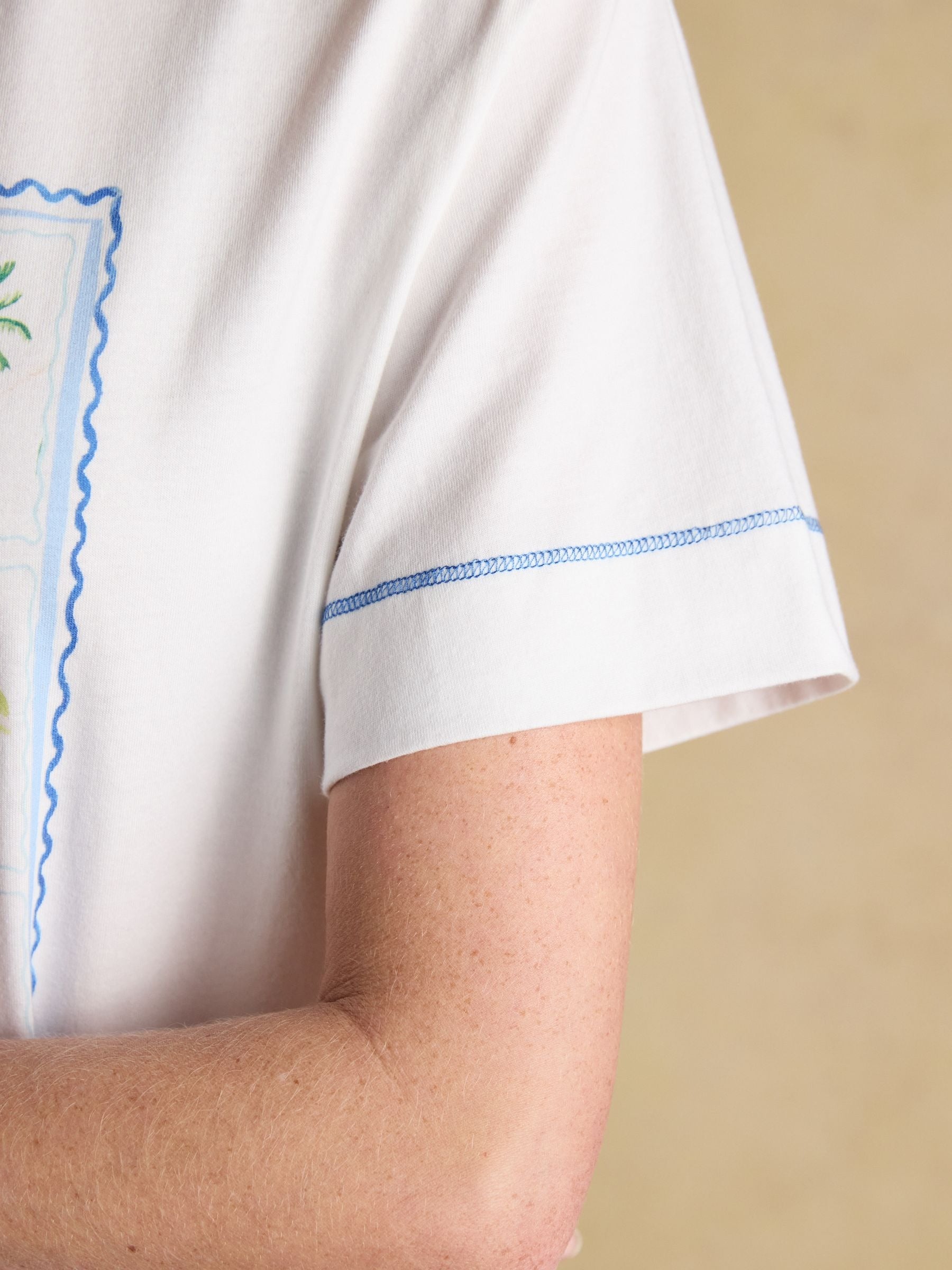 Postcard Graphic Short Sleeve 100% Cotton T-Shirt