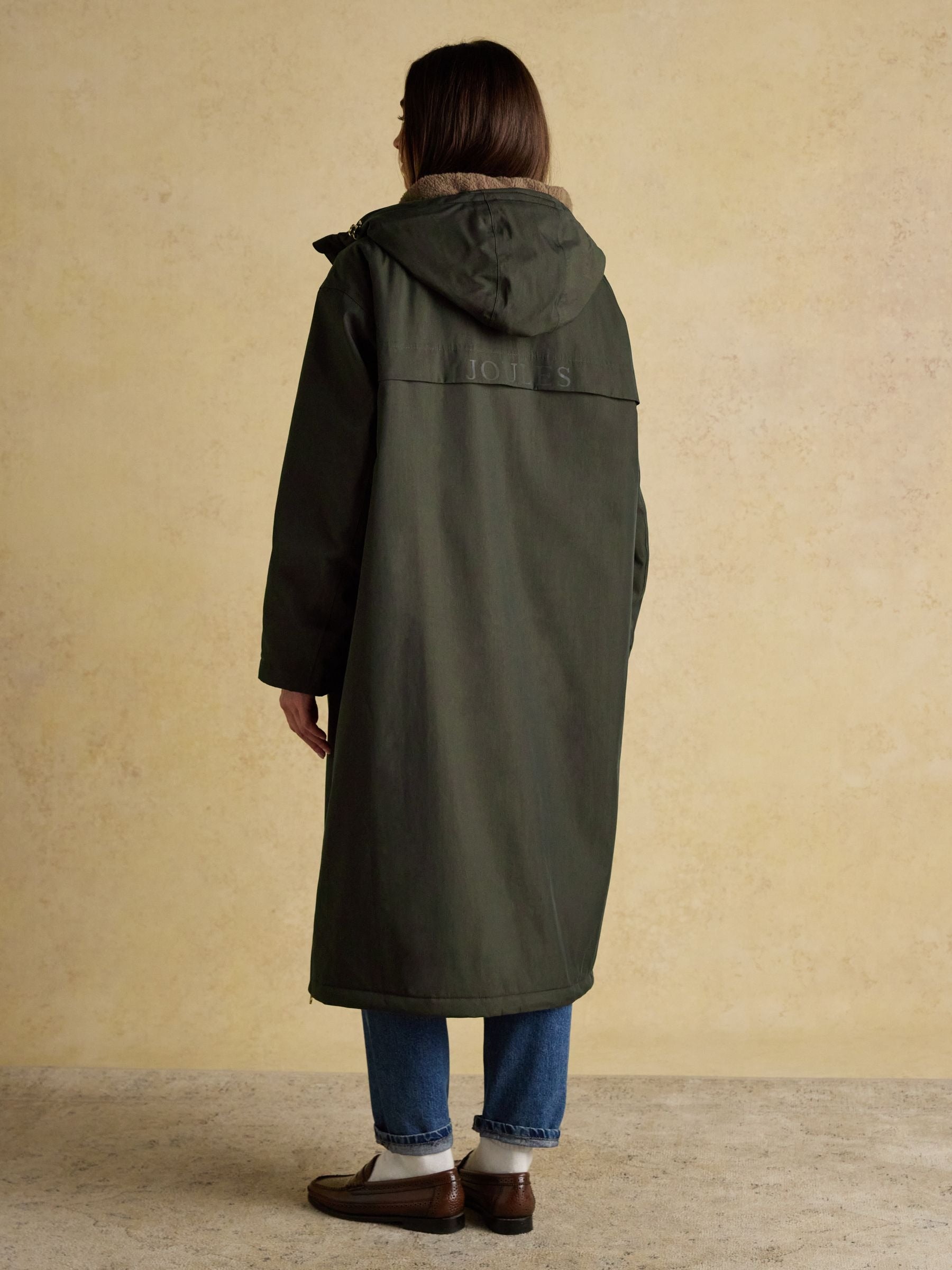Coverall Green Oversized Fleece Lined Waterproof Coat