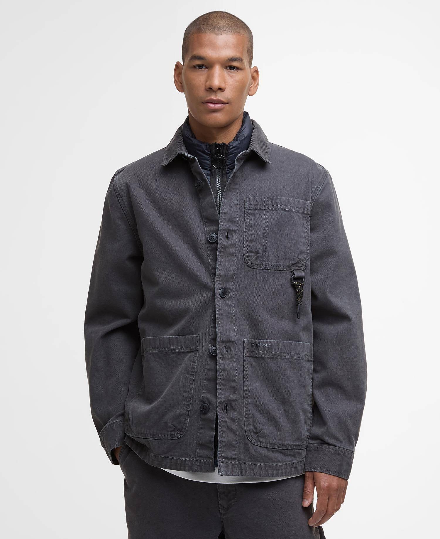 Bowland Garment Dyed Overshirt - Black