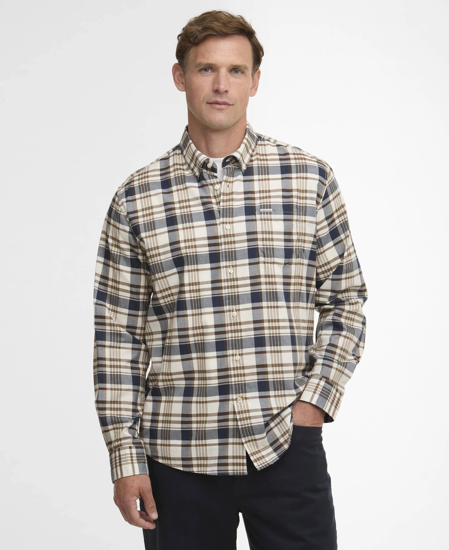Hunwick Regular Shirt - Navy