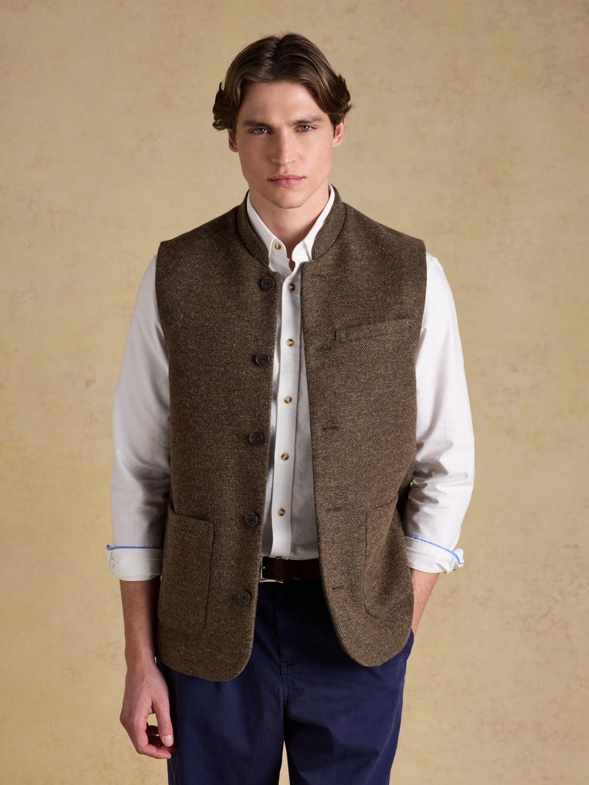 Brown Tweed Gilet