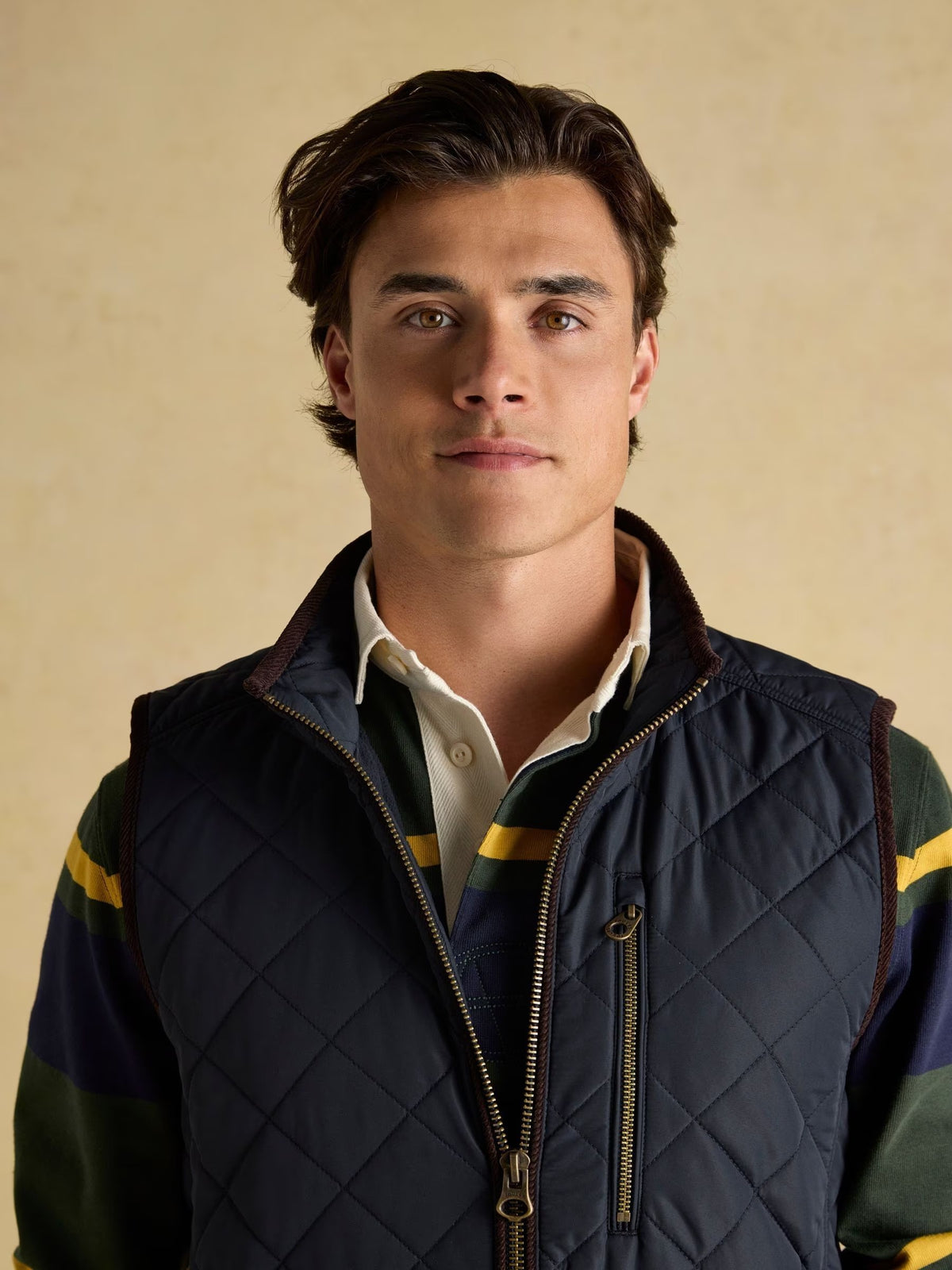 Maynard Navy Diamond Quilted Gilet