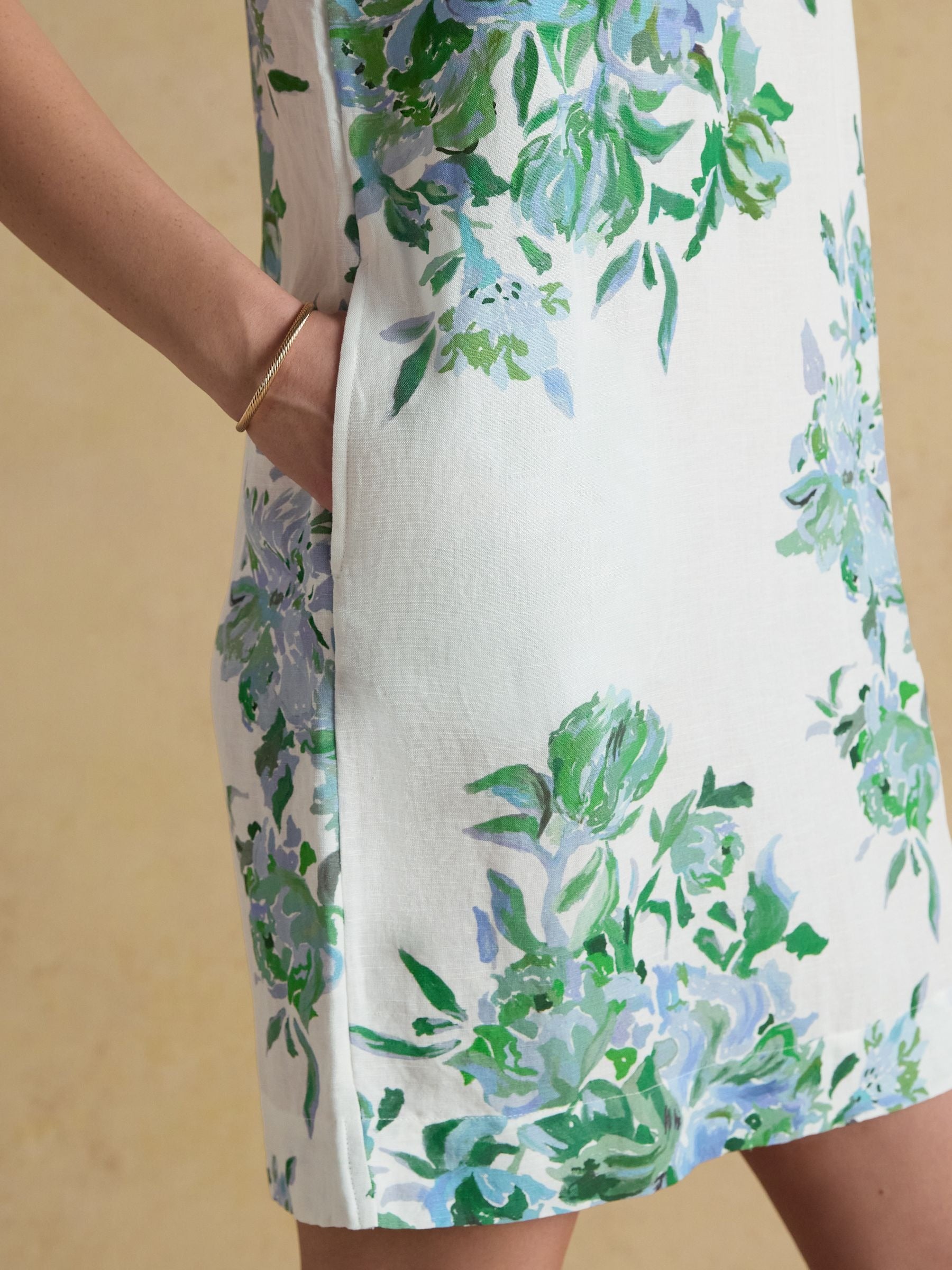 Delphine Blue Floral Shift Dress