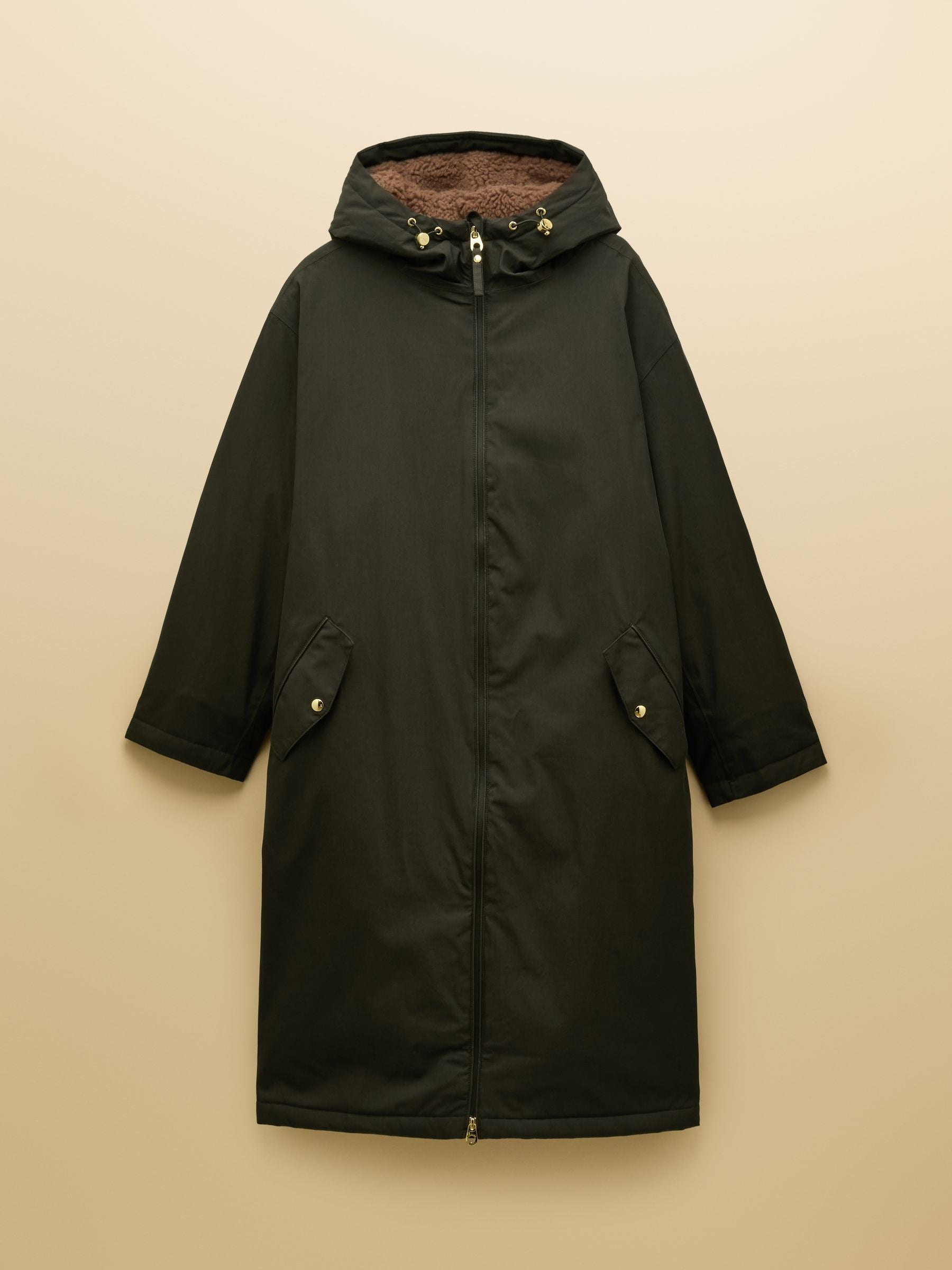 Coverall Green Oversized Fleece Lined Waterproof Coat