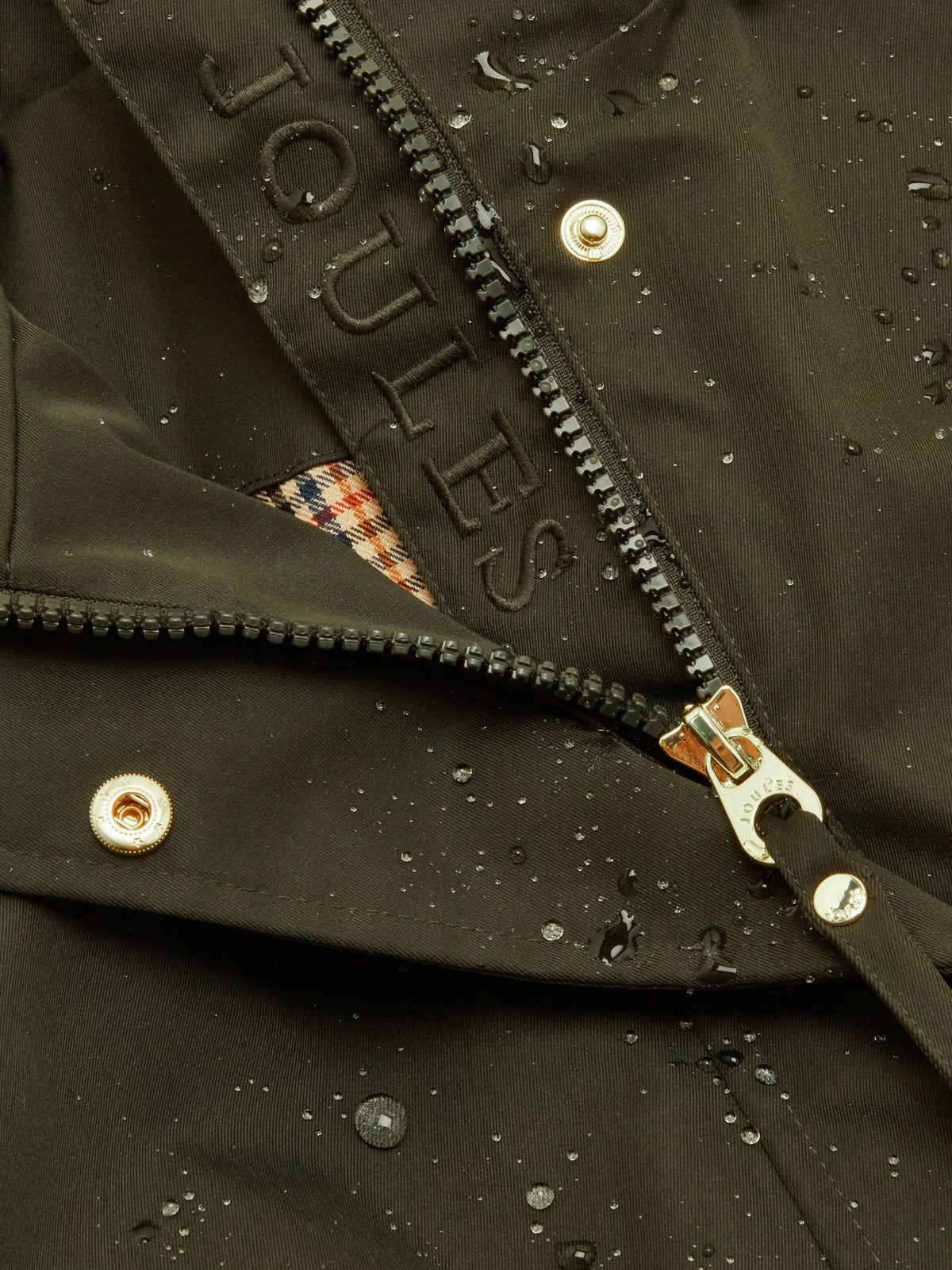Stormwell Khaki Green Waterproof Longline Raincoat with Hood