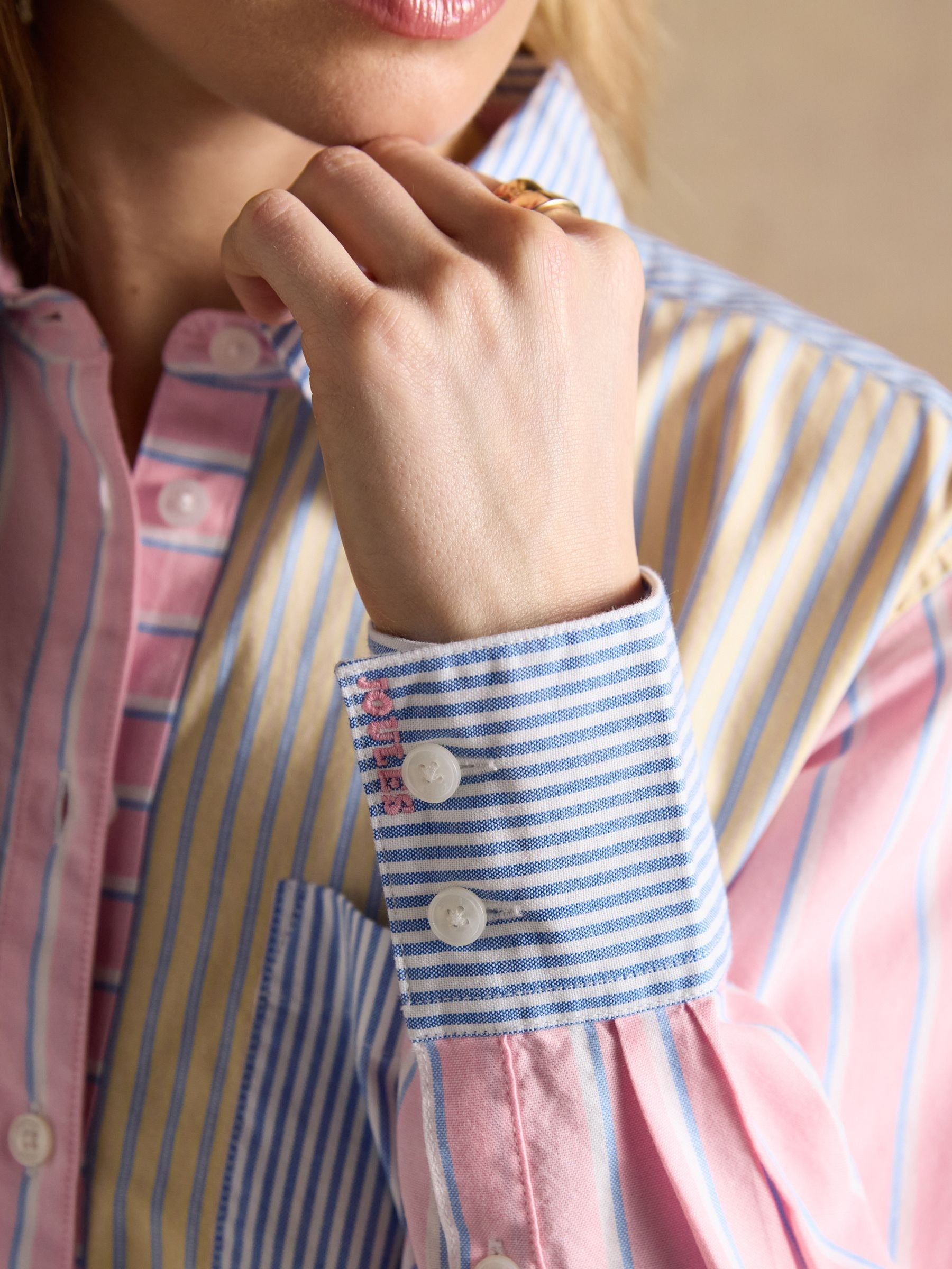 Hotchpotch Striped Boyfriend Fit Oxford Shirt