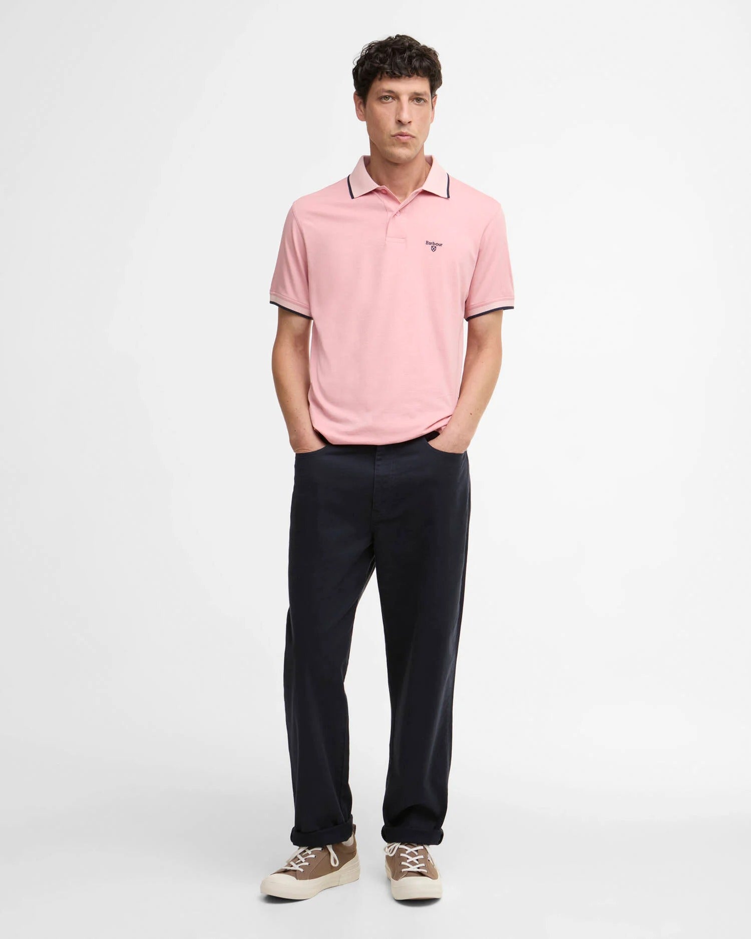 Cornsay Short-Sleeved Polo Shirt - Mineral Pink