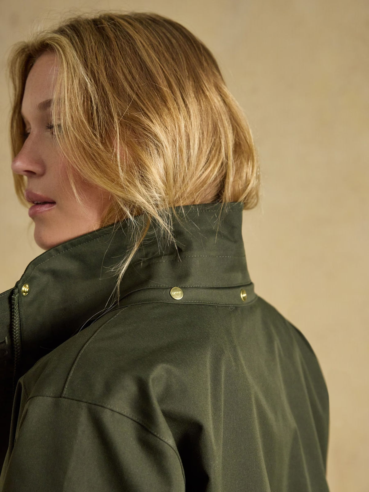 Stormwell Khaki Green Waterproof Longline Raincoat with Hood