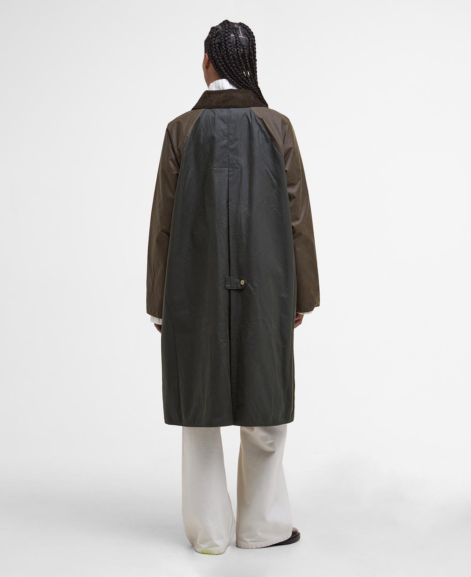 Evette Waxed Car Coat - Fern/Beech/Ancient Tartan