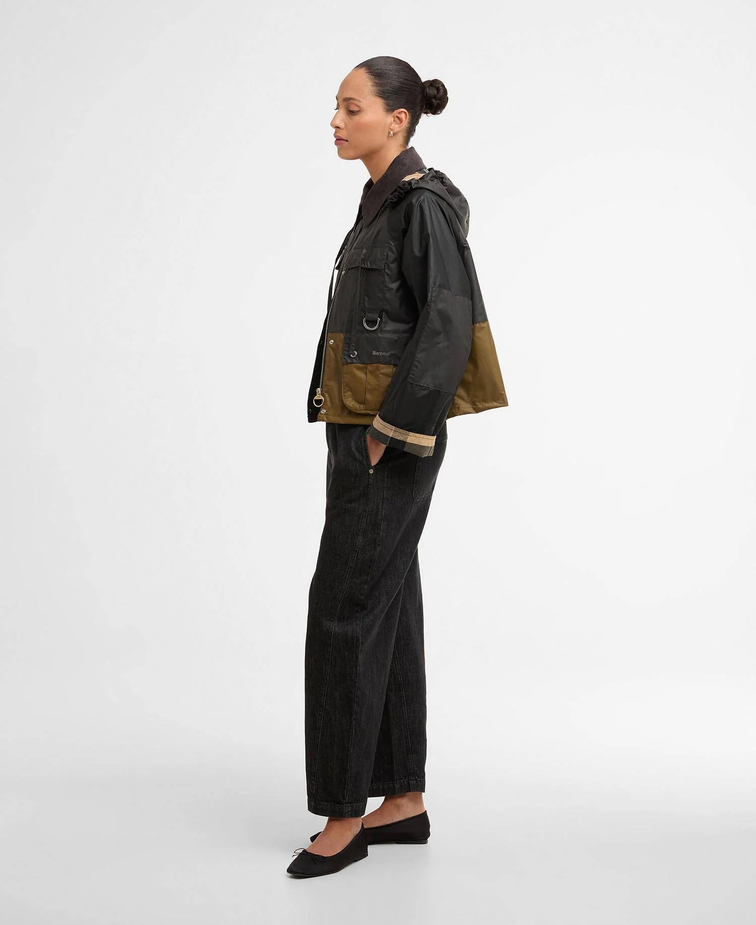 Liza Waxed Jacket - Black/Grey/Sand/Dress
