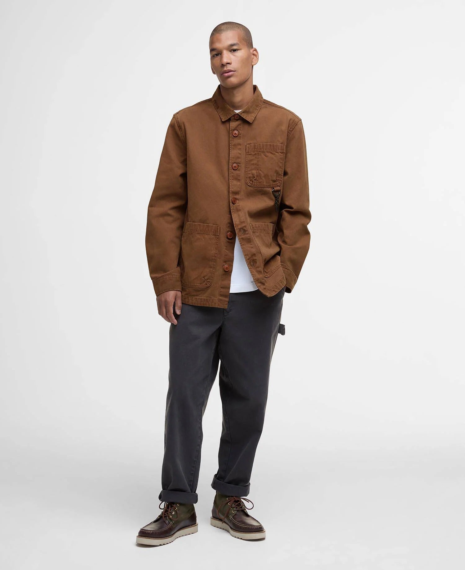 Bowland Garment Dyed Overshirt - Umber
