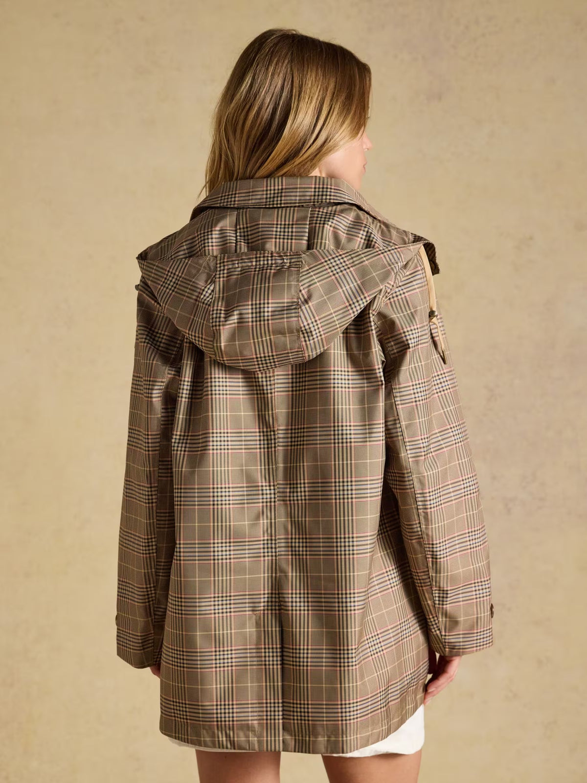 Rainmore Check Waterproof Button Through Raincoat