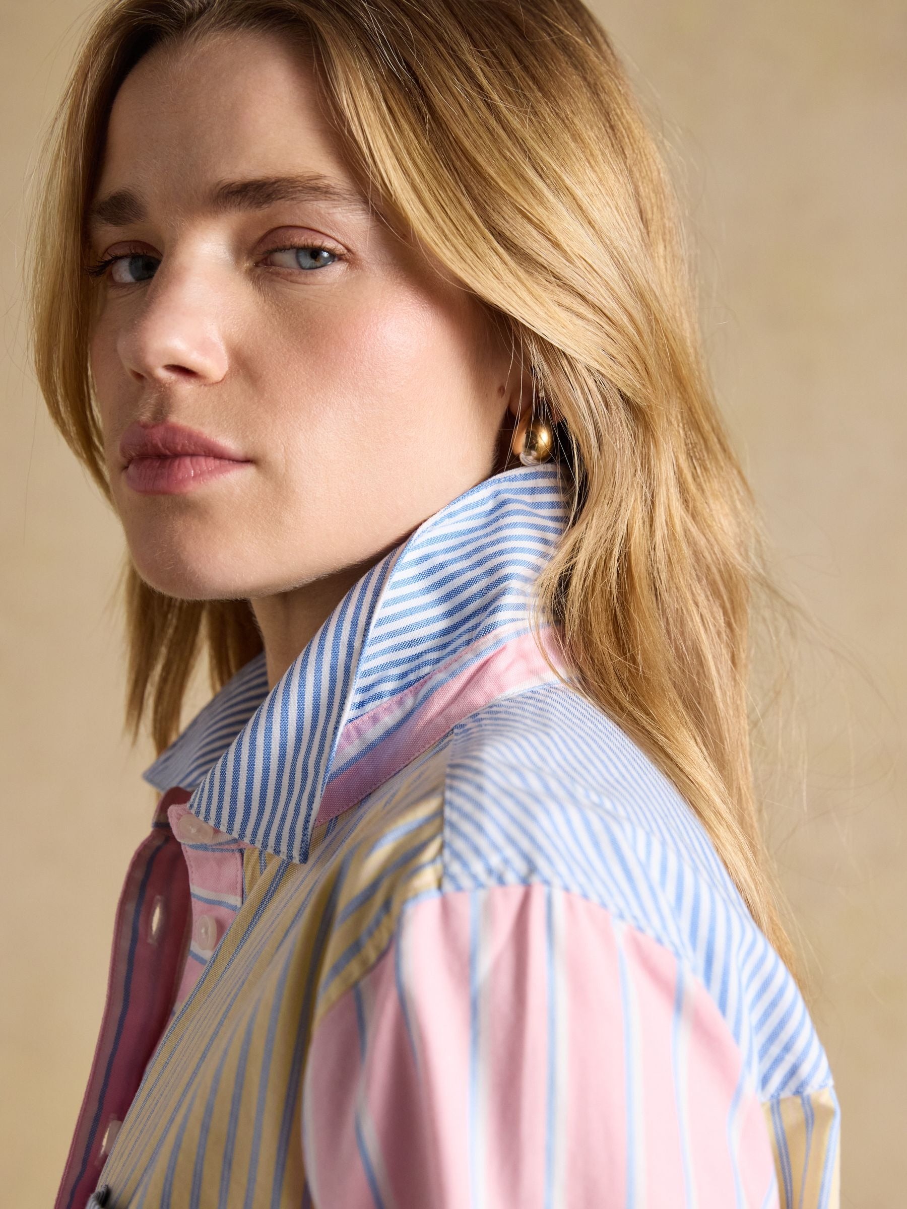 Hotchpotch Striped Boyfriend Fit Oxford Shirt