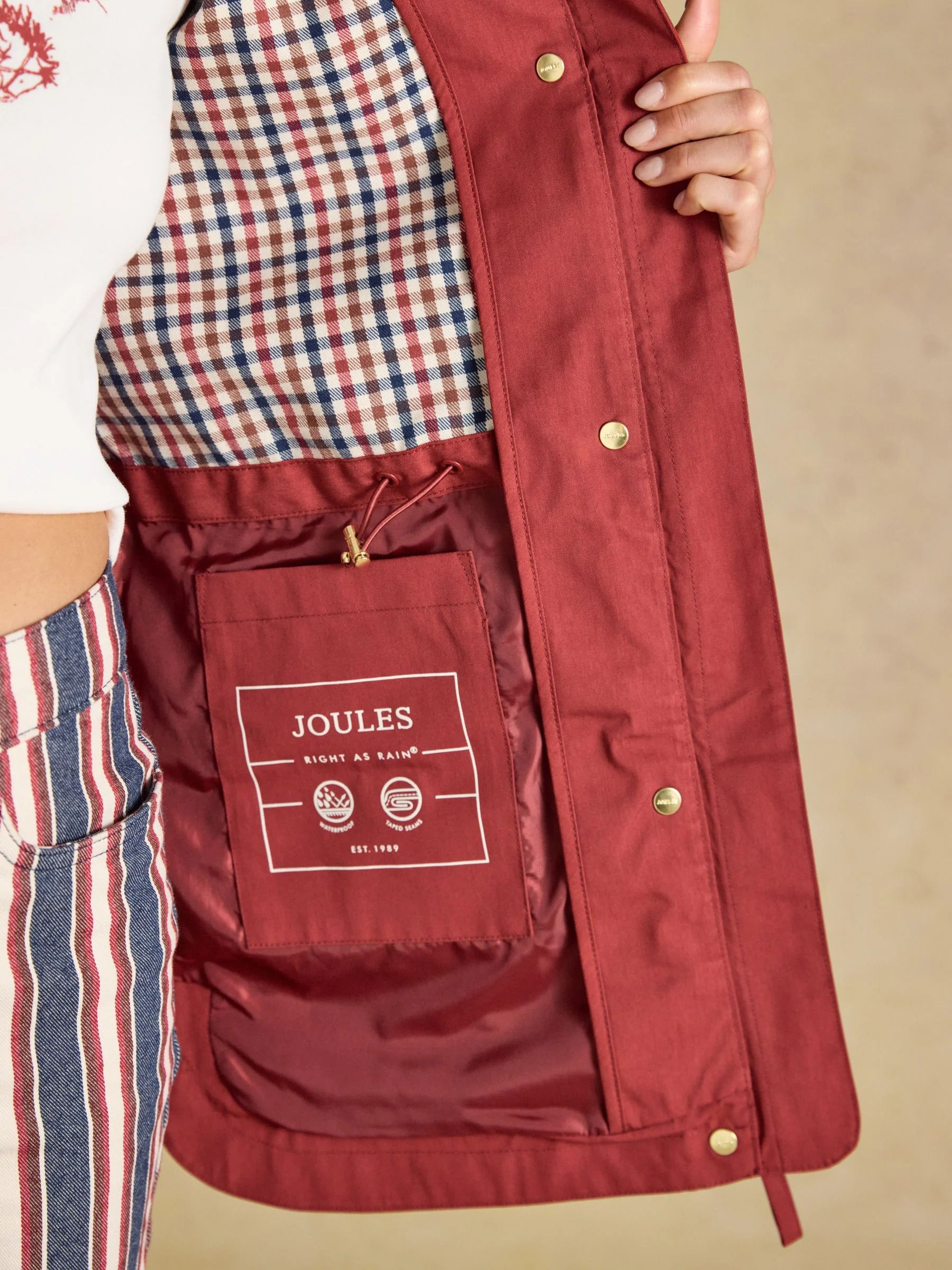 Portwell Rust Red Waterproof Raincoat With Hood