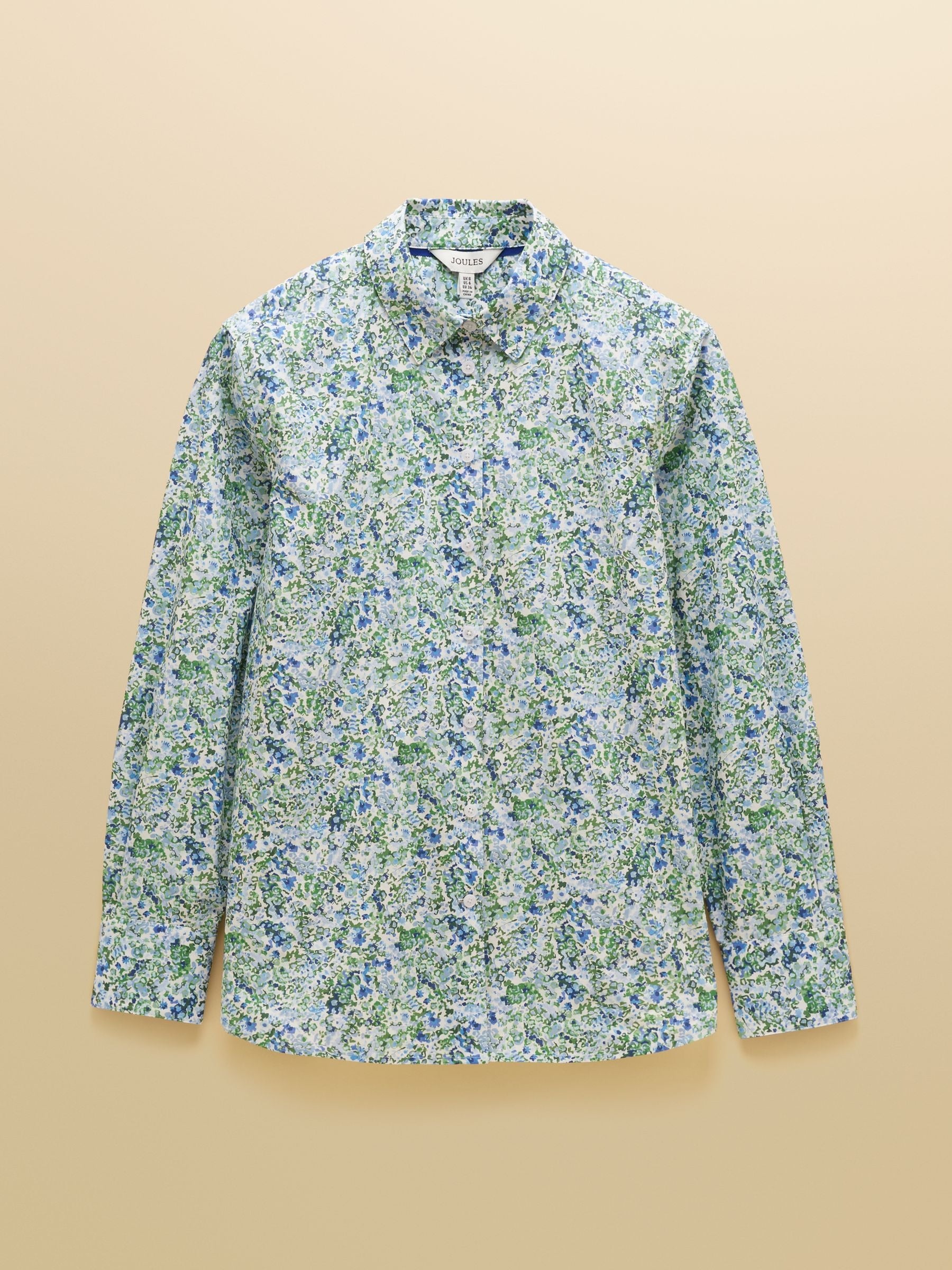 Green Ditsy Boyfriend Fit Poplin Shirt