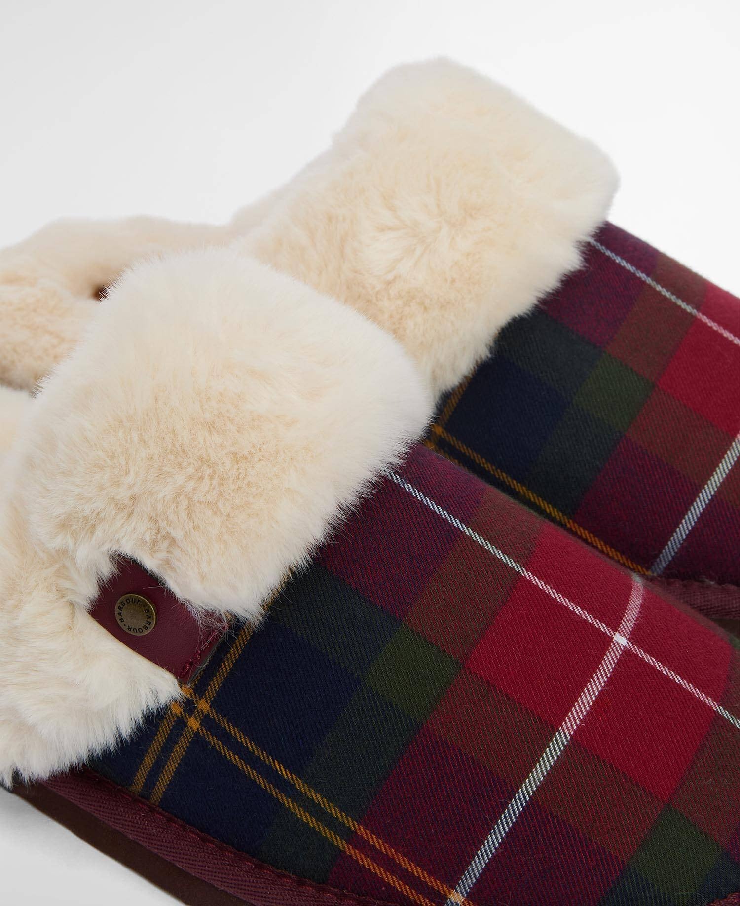 Claudia Tartan Mule Slippers - Winterberry Tartan