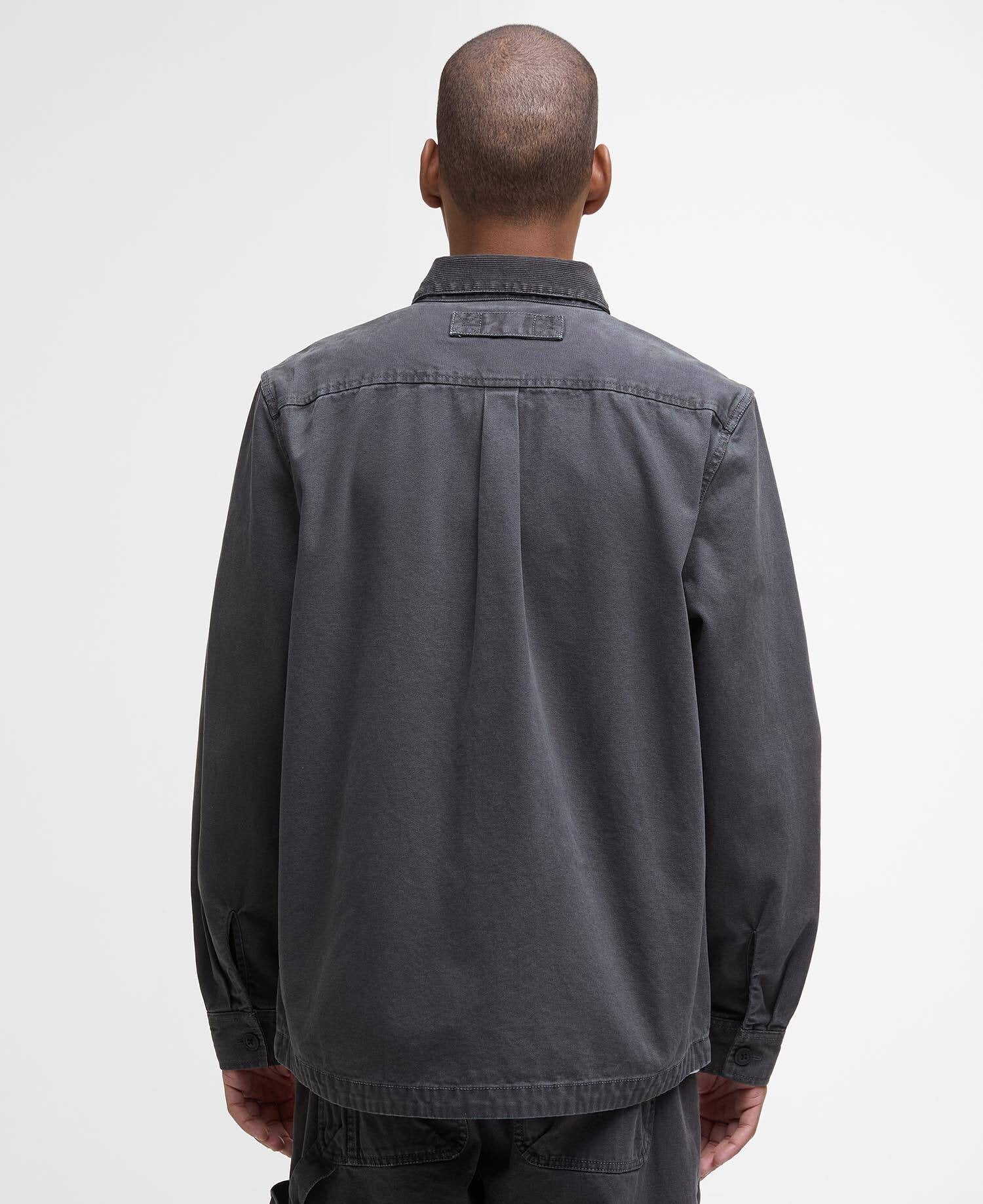 Bowland Garment Dyed Overshirt - Black