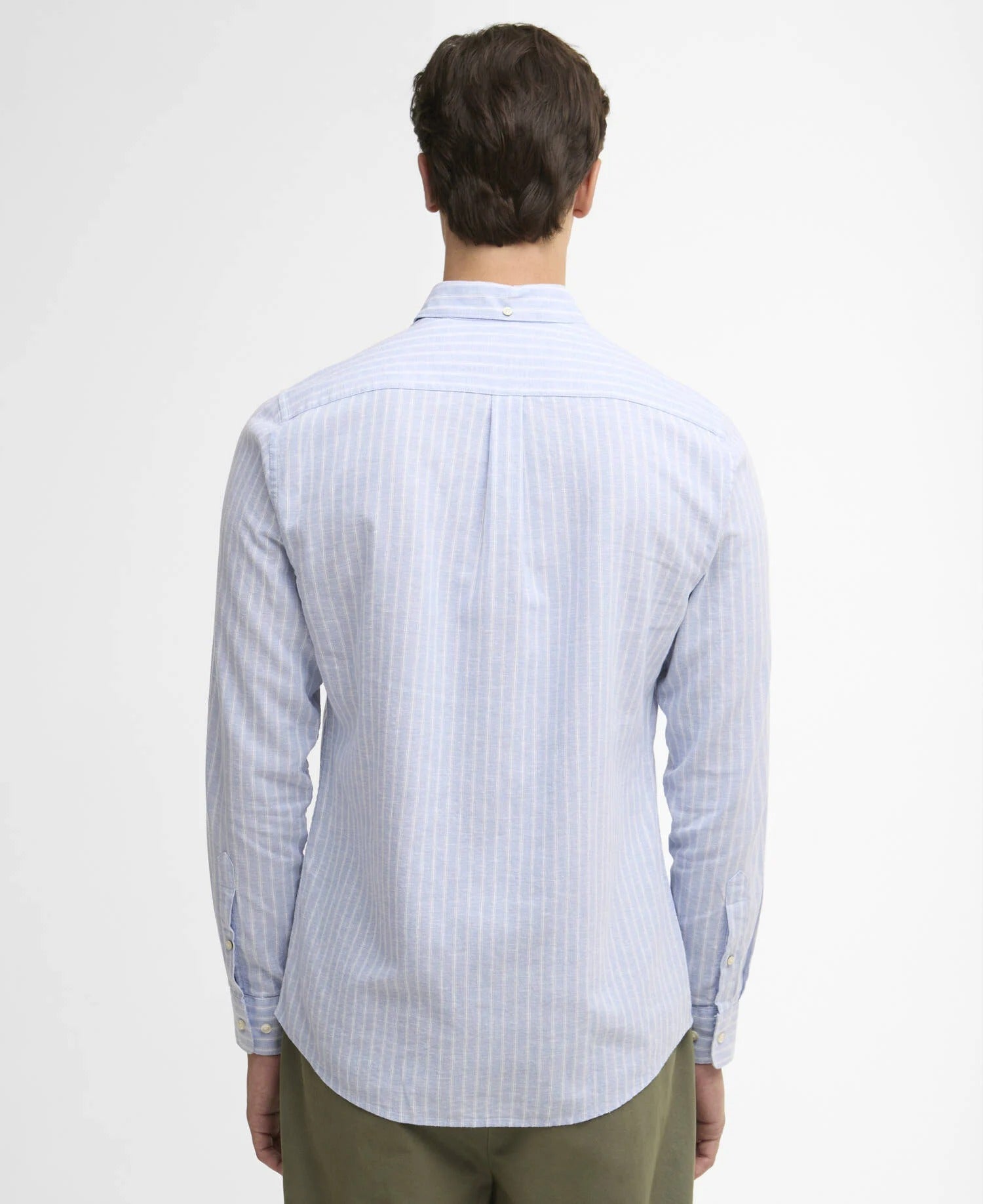Nelson Striped Long-Sleeved Tailored Shirt - Blue