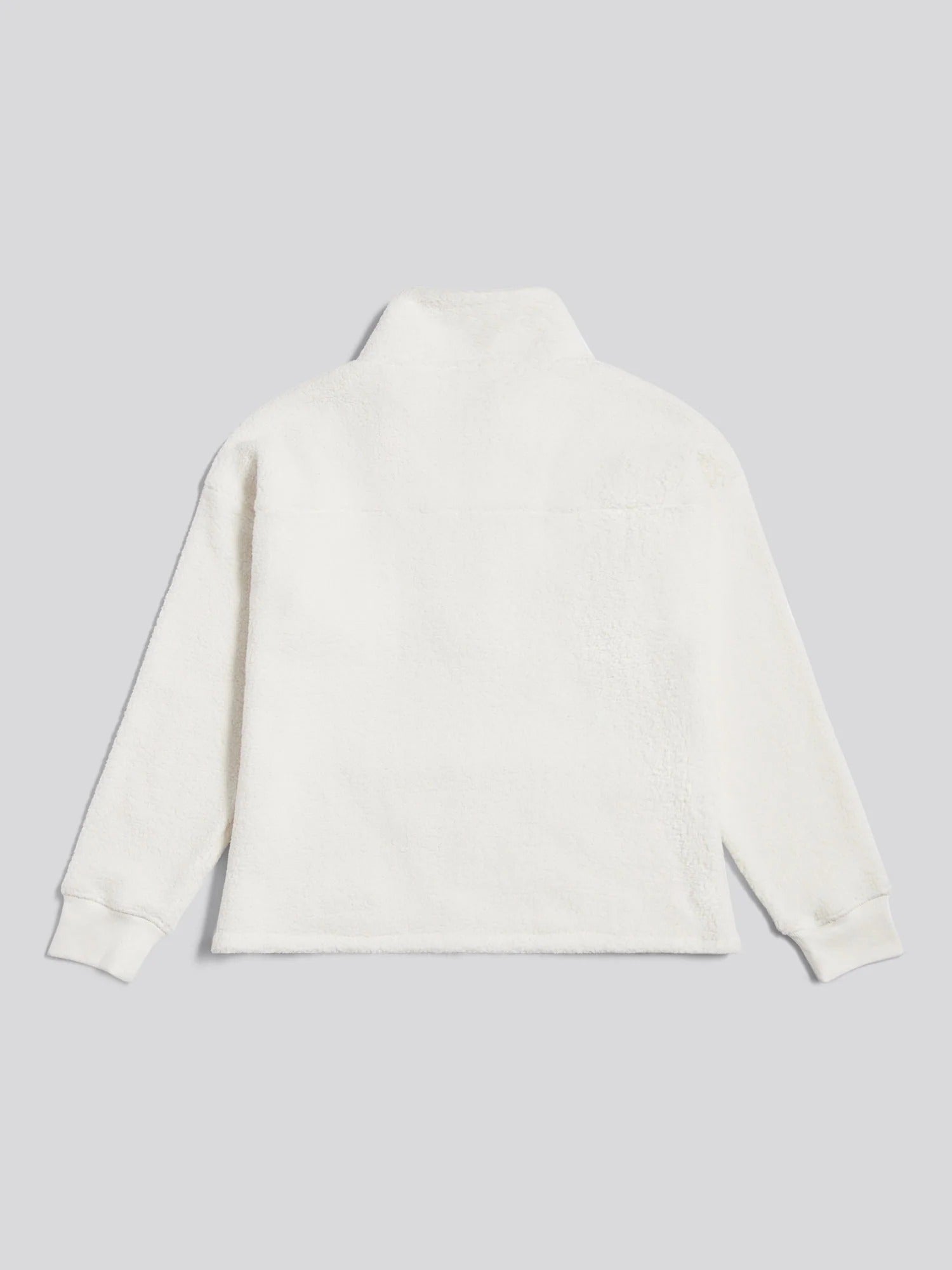Womens Double Horsemen Borg 1/4 Zip in Marshmallow