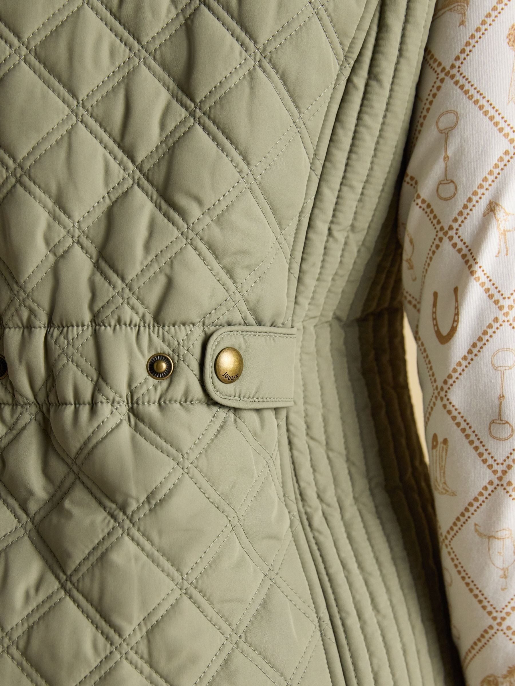 Minx Sage Green Showerproof Diamond Quilted Gilet