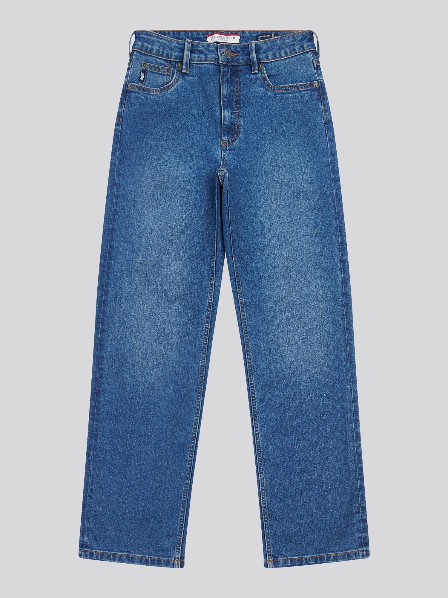 Womens Straight Fit Jean Mid Wash