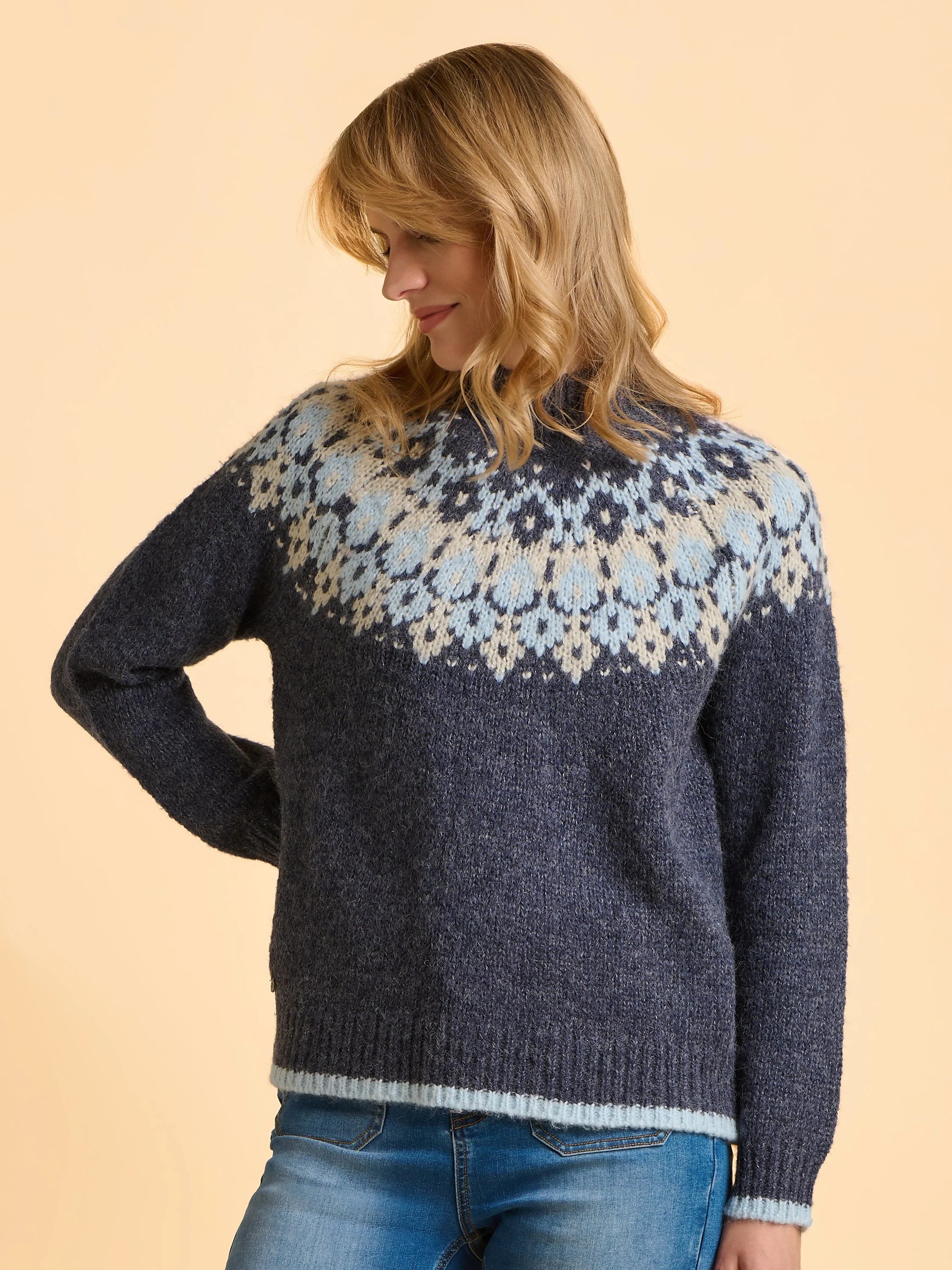 Windswept Fairisle Jumper - Navy