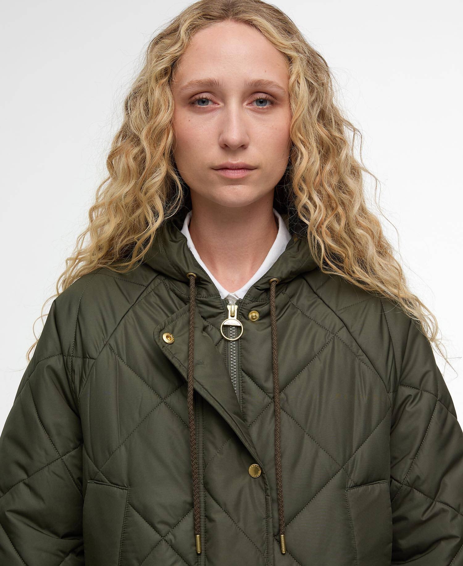 Braidley Quilted Jacket - Olive/Ancient Tartan