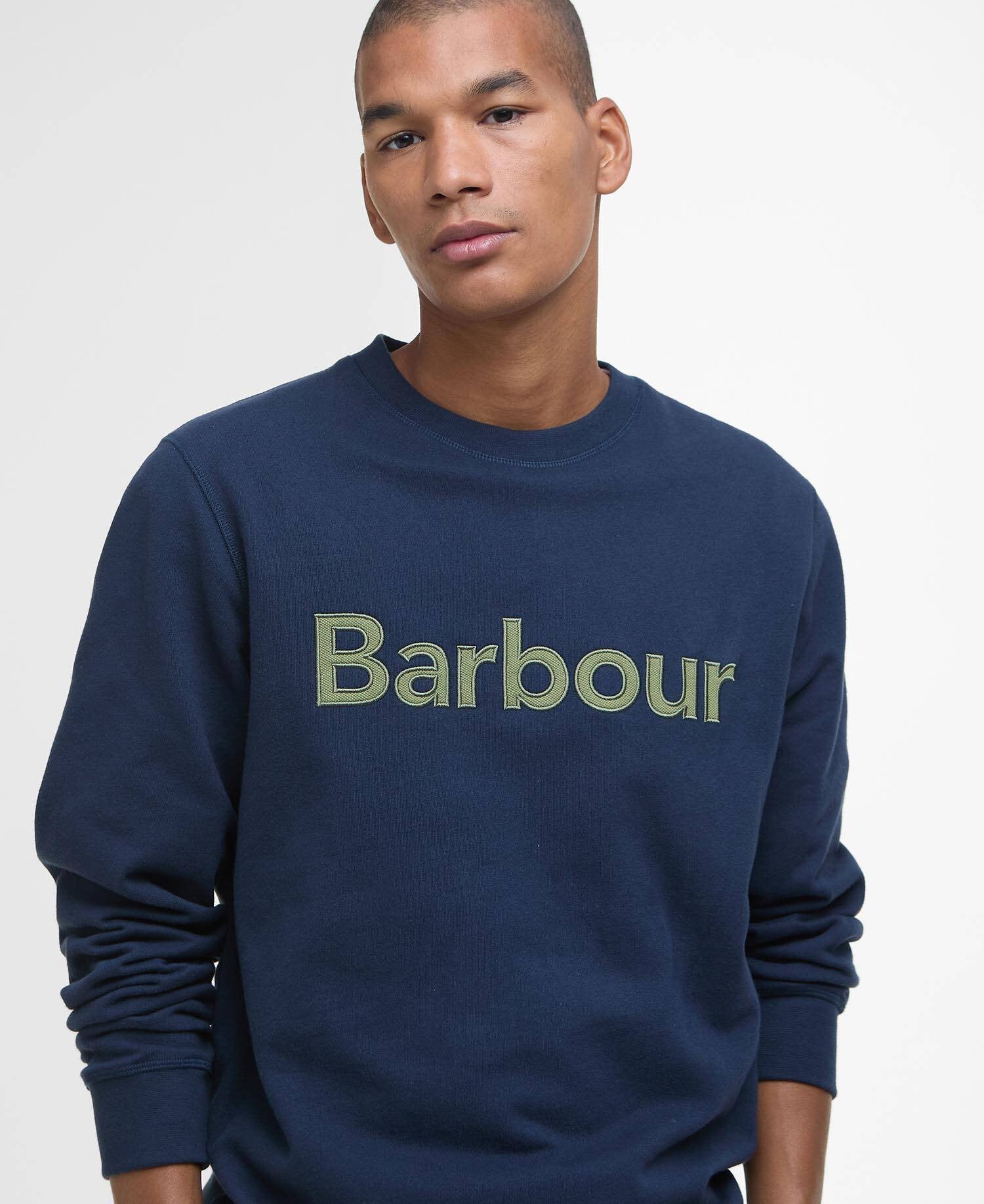 Pique Logo Sweatshirt - Navy