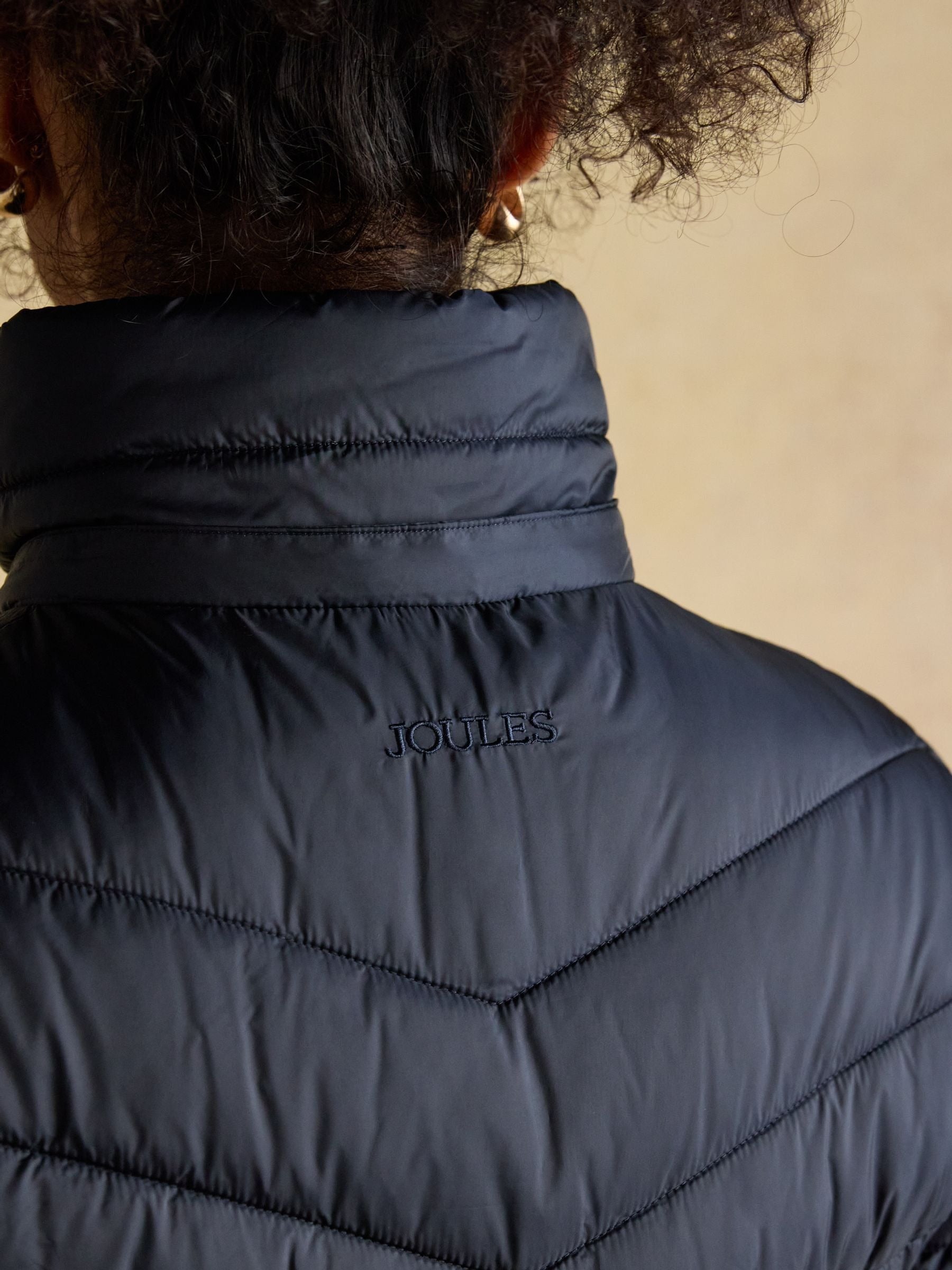 Pembury Navy Showerproof Longline Padded Coat with Hood -