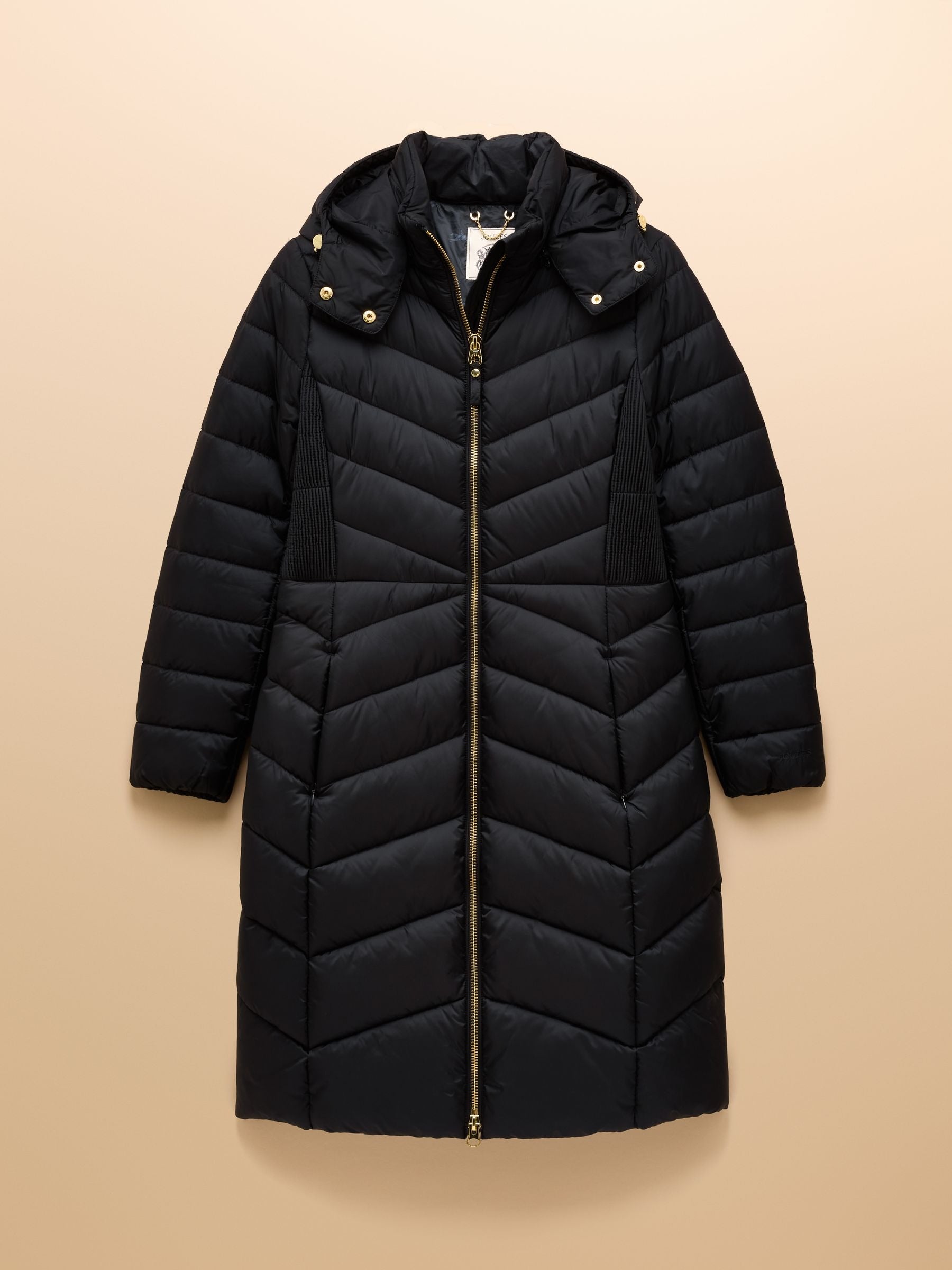 Pembury Navy Showerproof Longline Padded Coat with Hood -