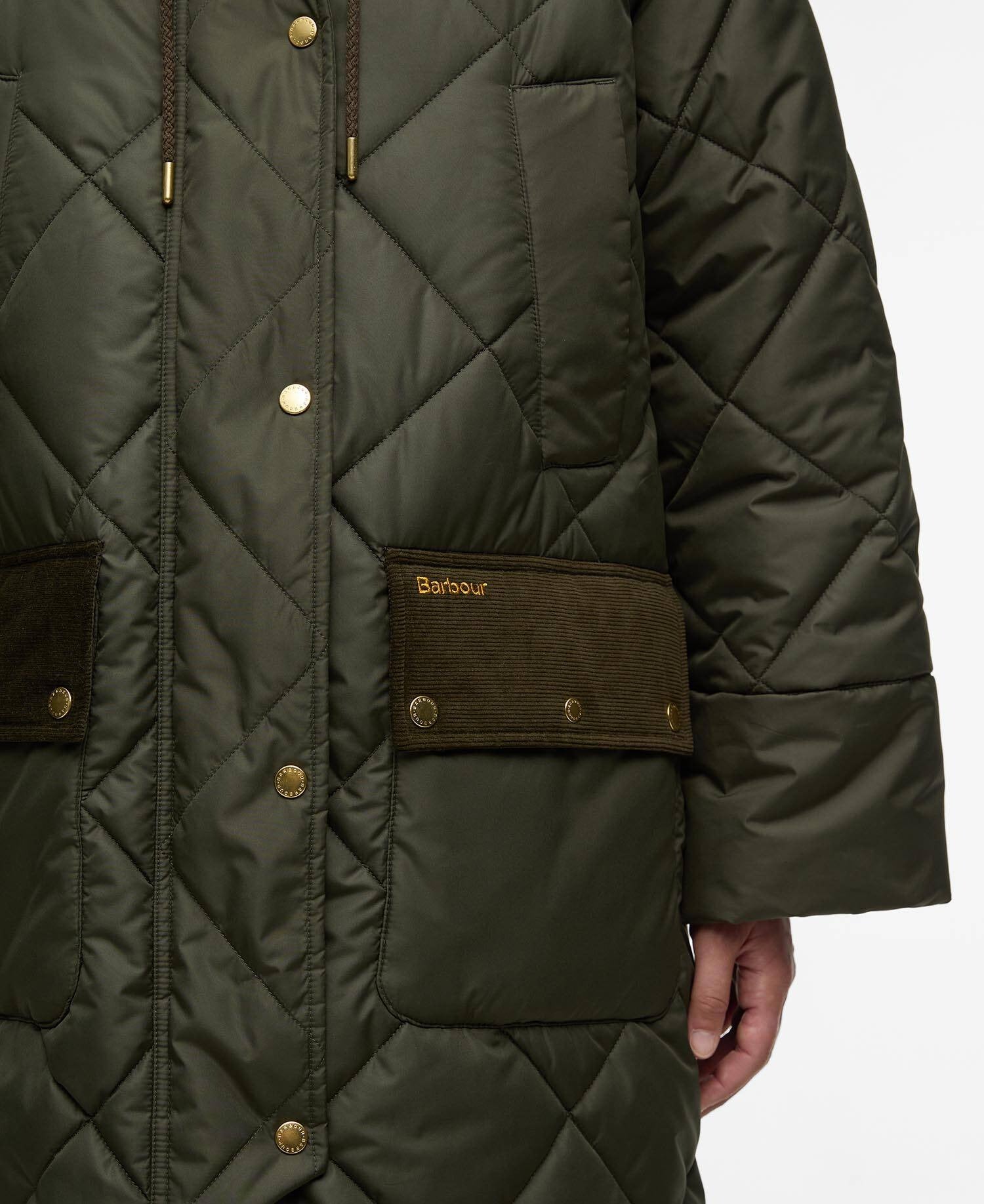 Braidley Quilted Jacket - Olive/Ancient Tartan
