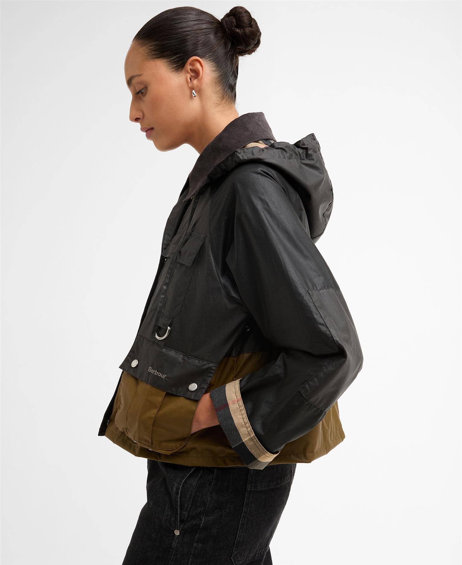 Liza Waxed Jacket - Black/Grey/Sand/Dress