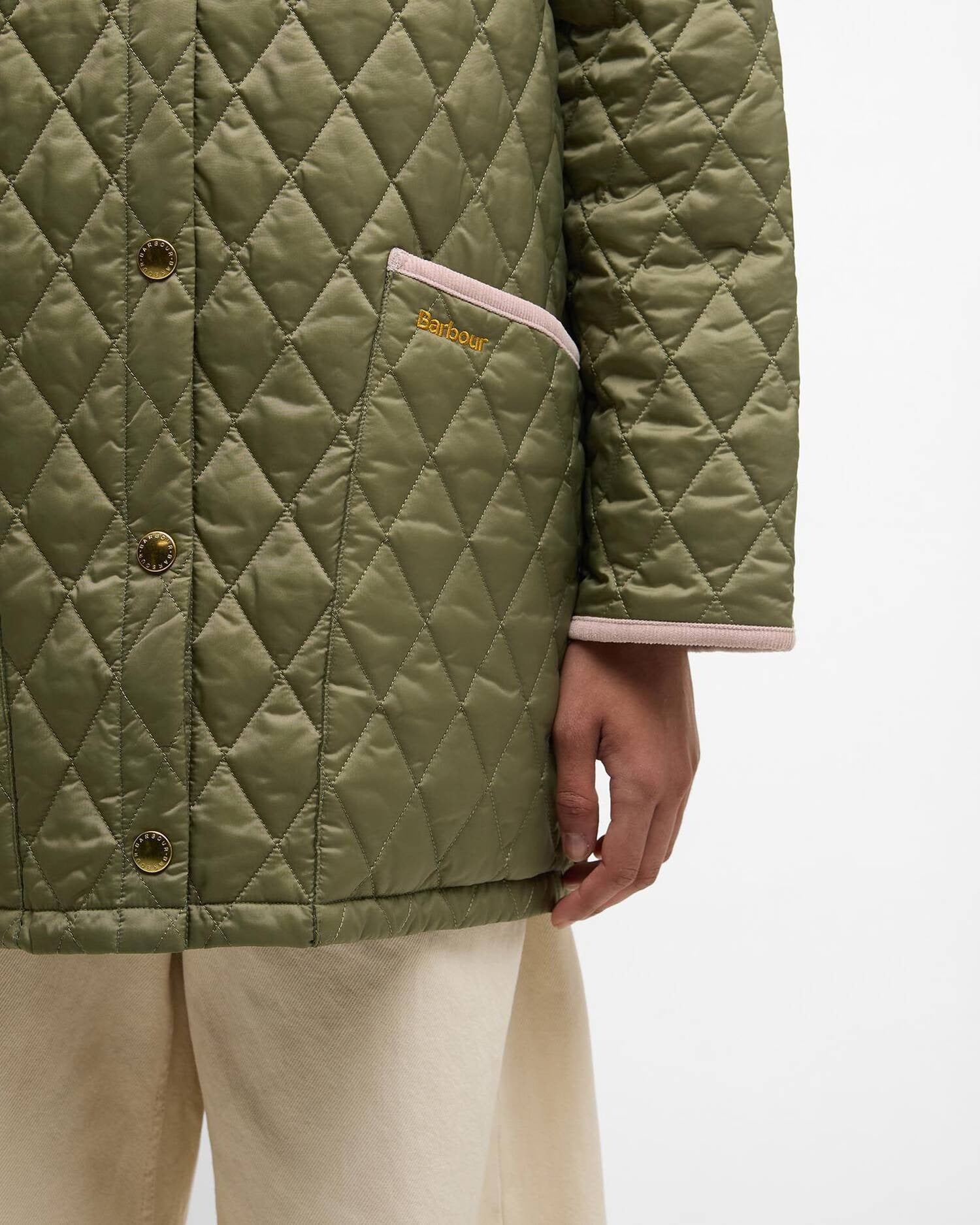 Icons Modern Liddesdale Quilted Jacket - Bleached Olive/Ancient/Gardenia