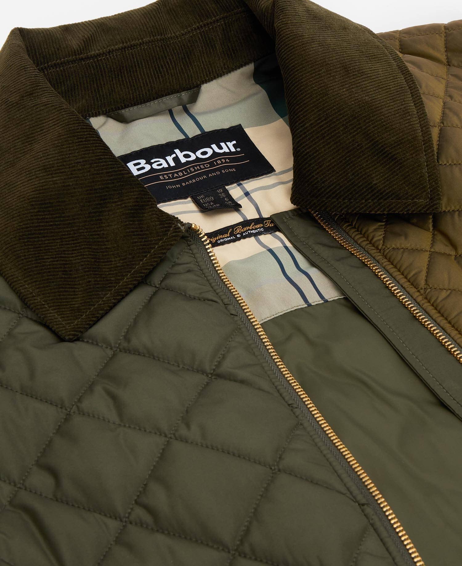 Danby Quilted Jacket - Golden Olive/Olive/Ancient Tartan