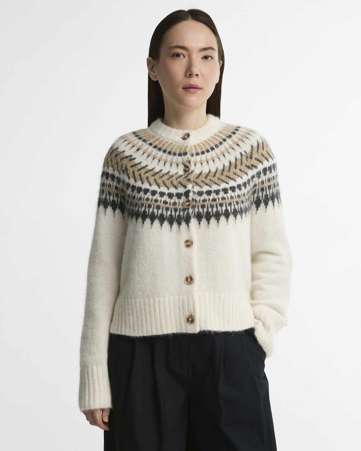 Pauline Fair Isle Cardigan - Cloud Multi