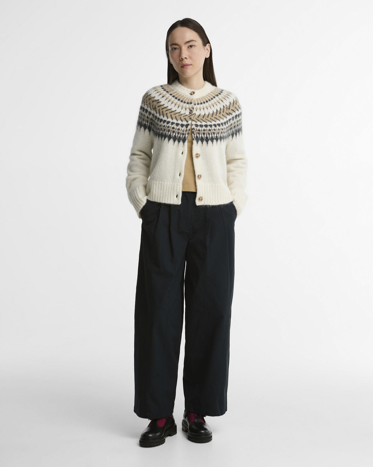 Pauline Fair Isle Cardigan - Cloud Multi