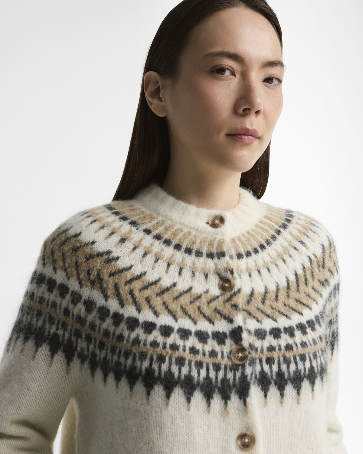 Pauline Fair Isle Cardigan - Cloud Multi