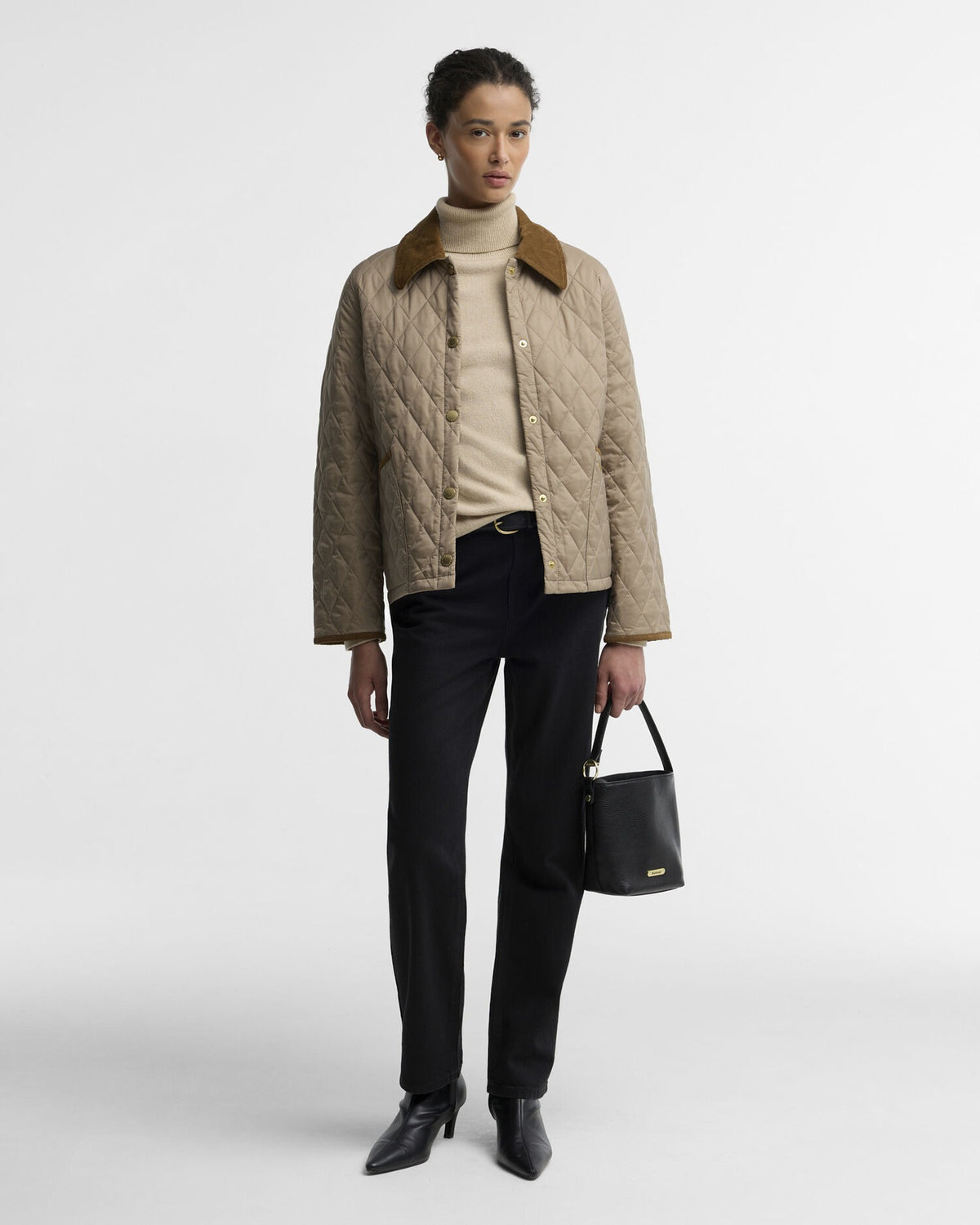 Icons Cropped Liddesdale Quilted Jacket - Light Trench/ Birchwood