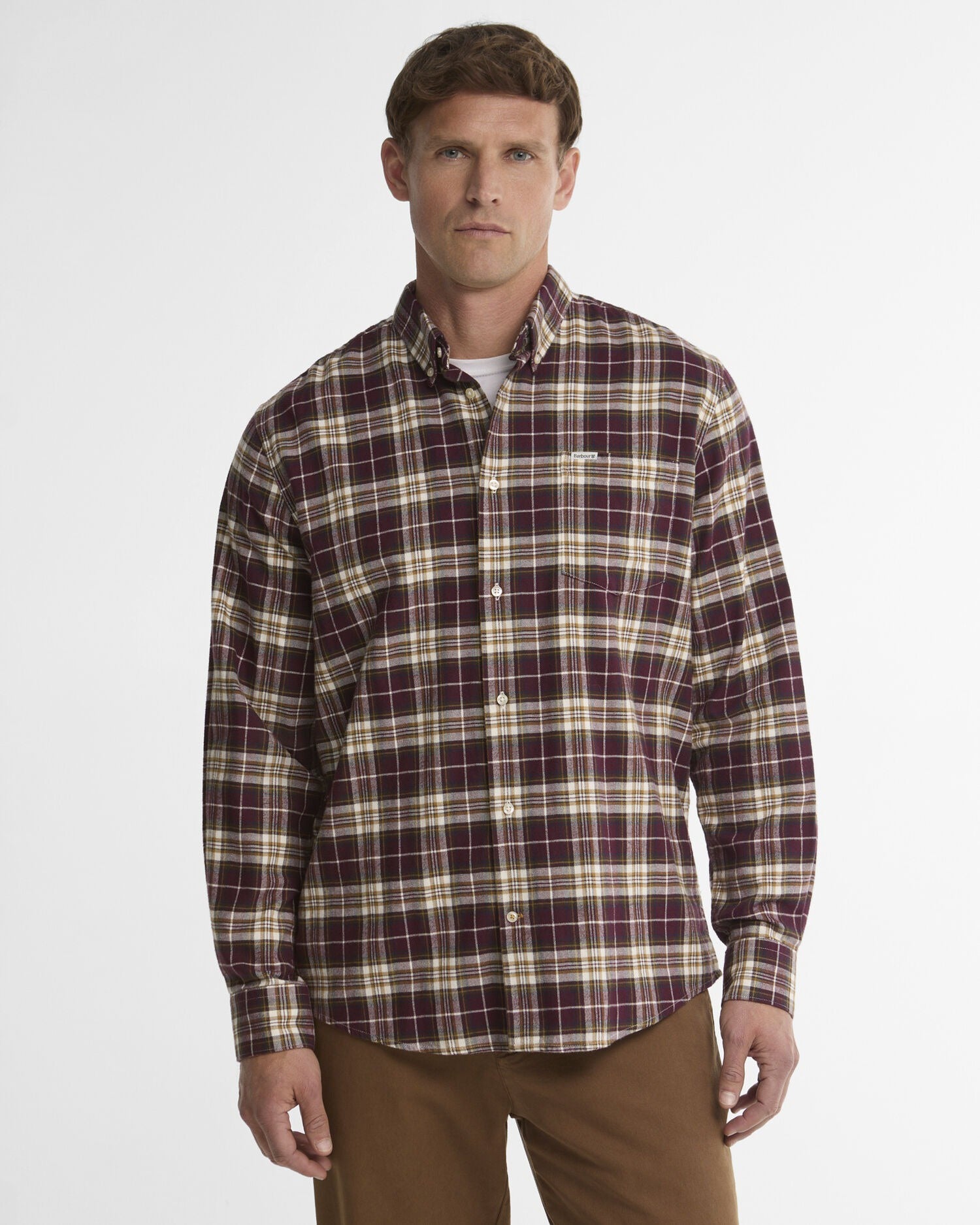 Telfield Regular Long-Sleeved Shirt - Dark Bordeaux