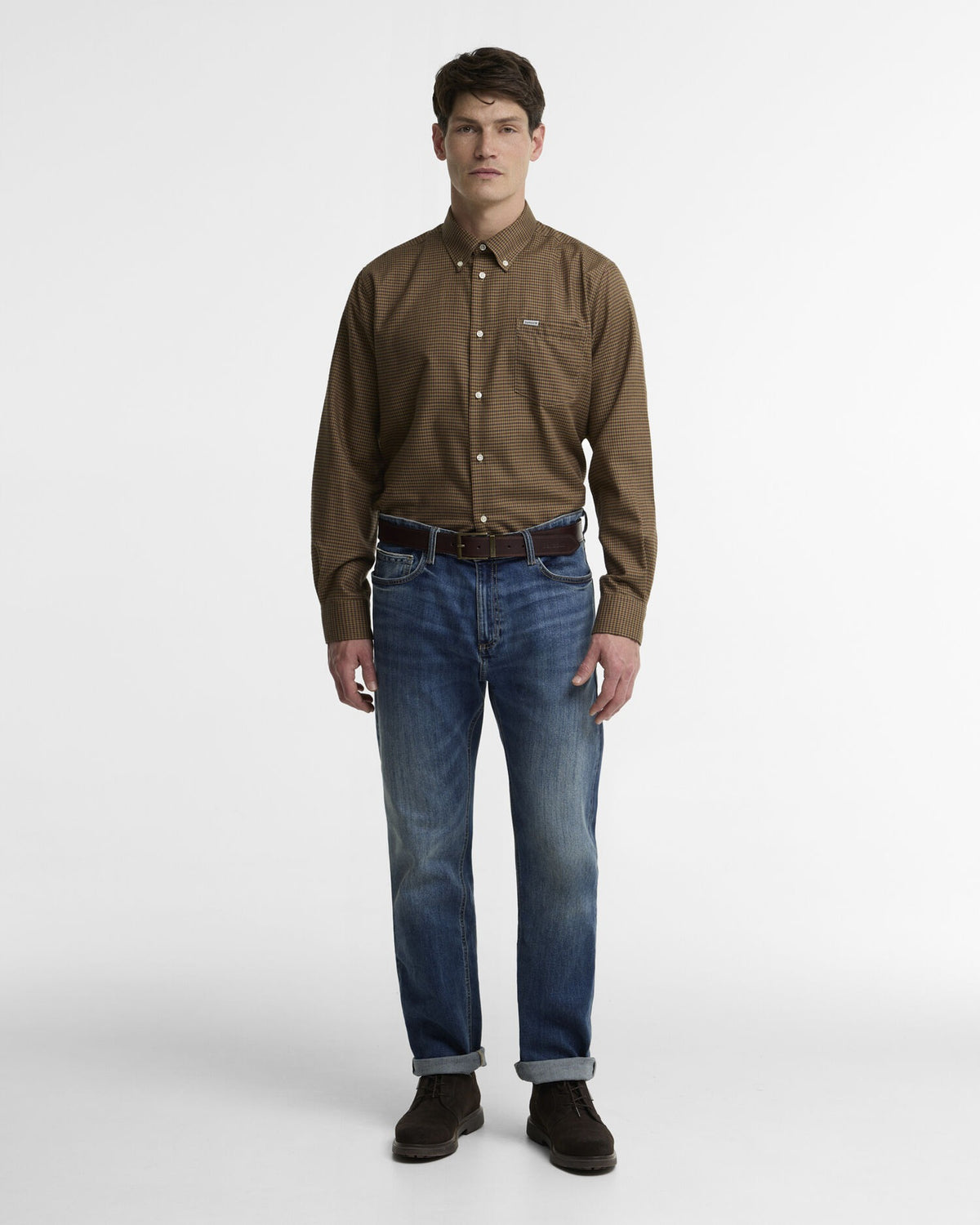 Barnard Thermo Weave Regular-Fit Shirt - Olive