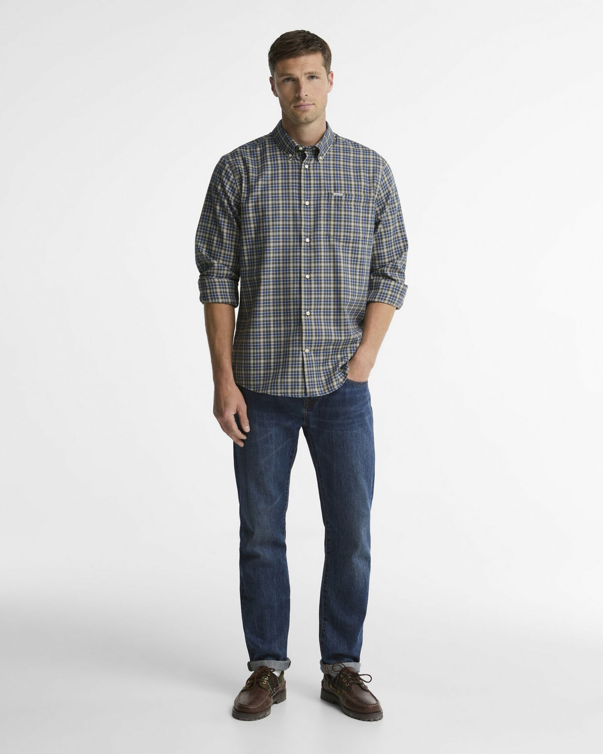 Dishford Thermo-Weave Regular Fit Long-Sleeved Shirt - Olive