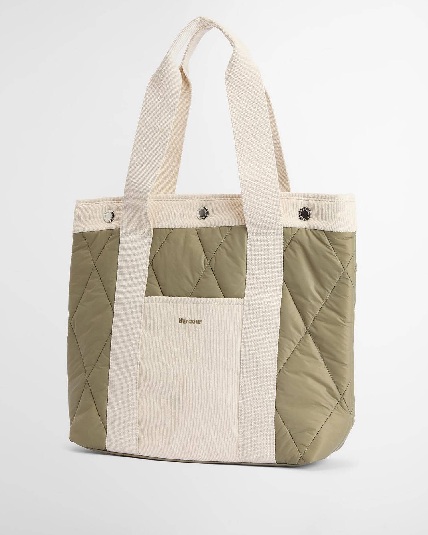 Healy Quilted Tote Bag - Bleached Olive