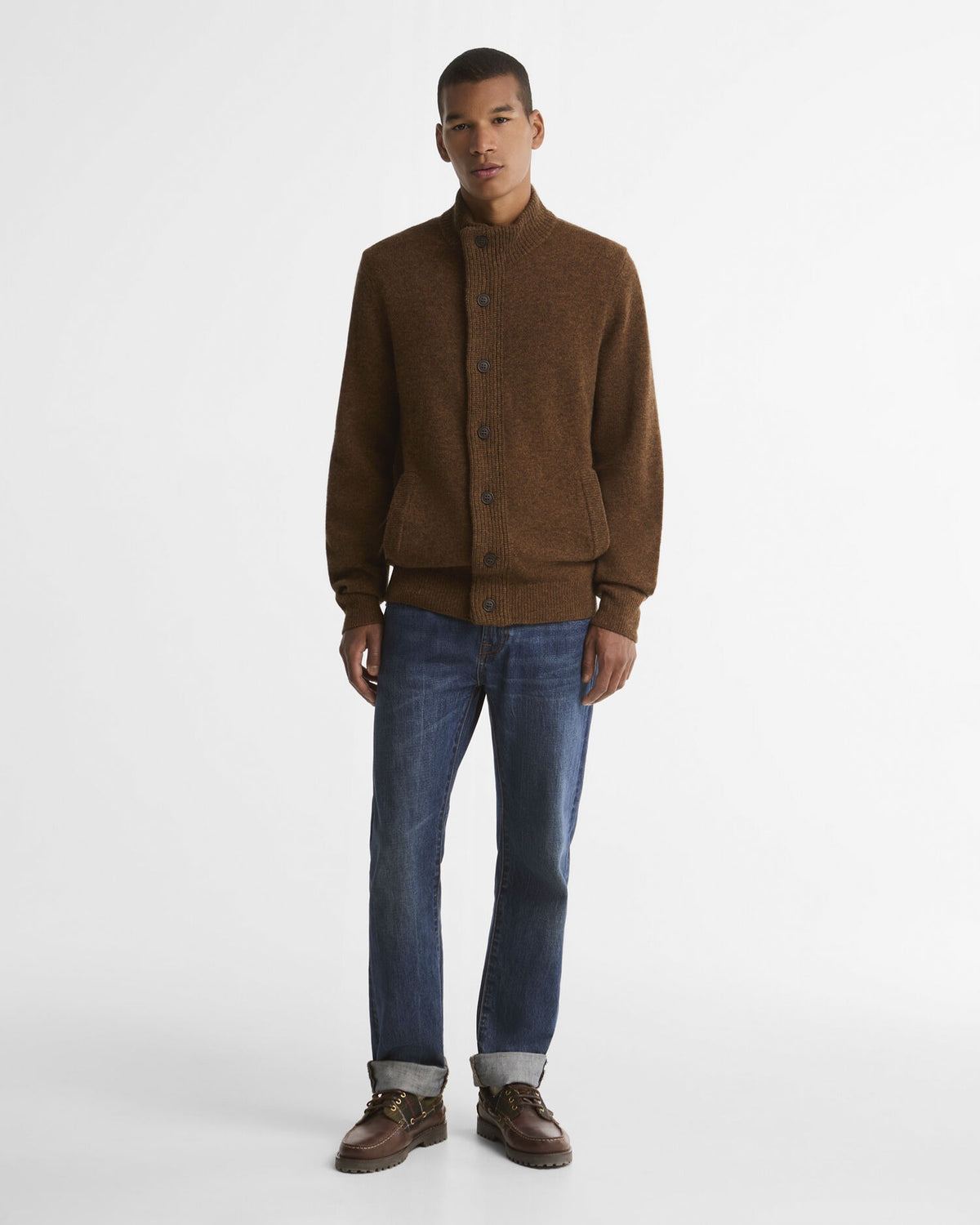 Essential Elbow-Patch Cardigan - Bracken