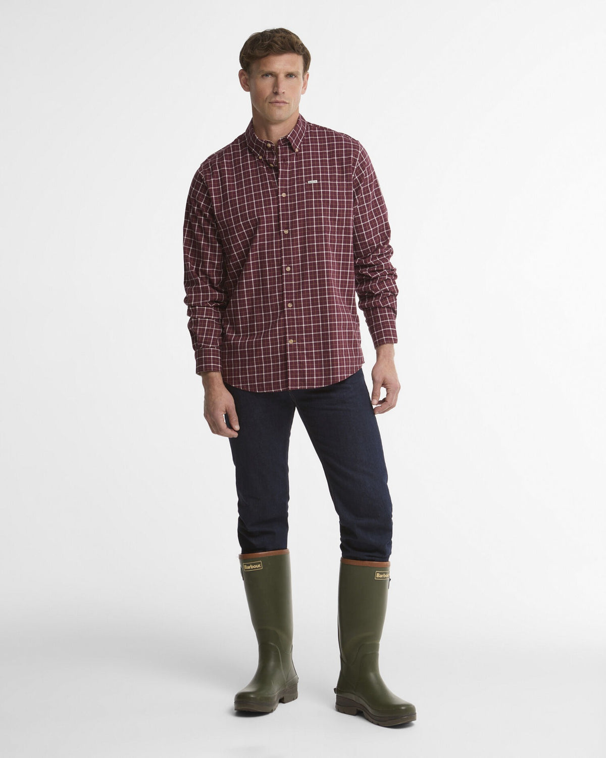 Bank Regular Long-Sleeved Shirt - Dark Bordeaux