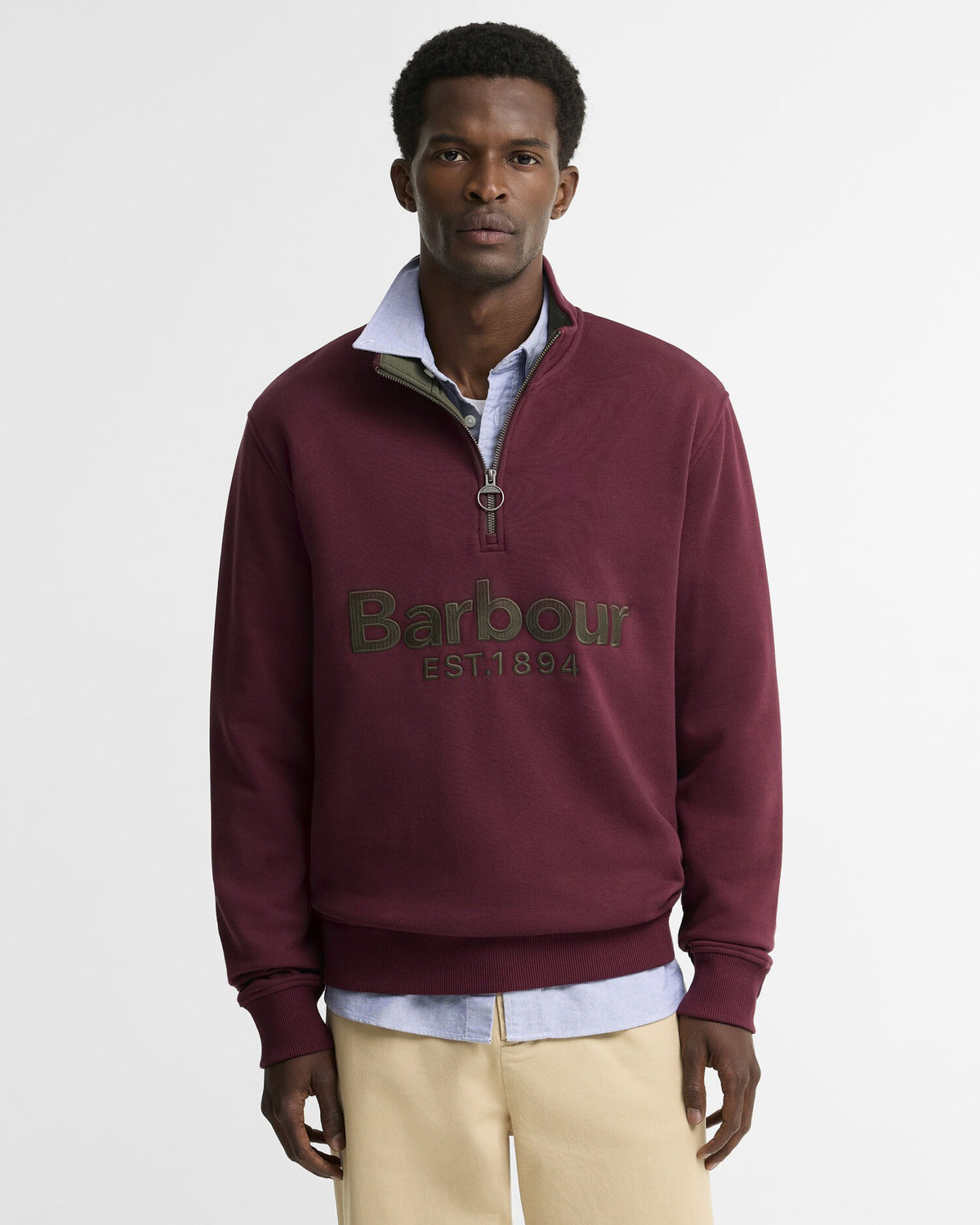 Fosse Half-Zip Sweatshirt - Dark Bordeaux