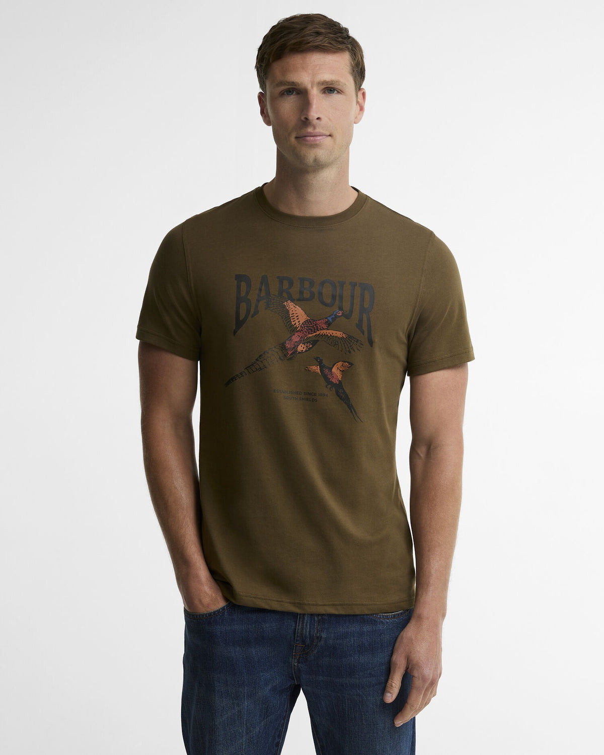 Pheasant Graphic Tailored T-Shirt - Beech
