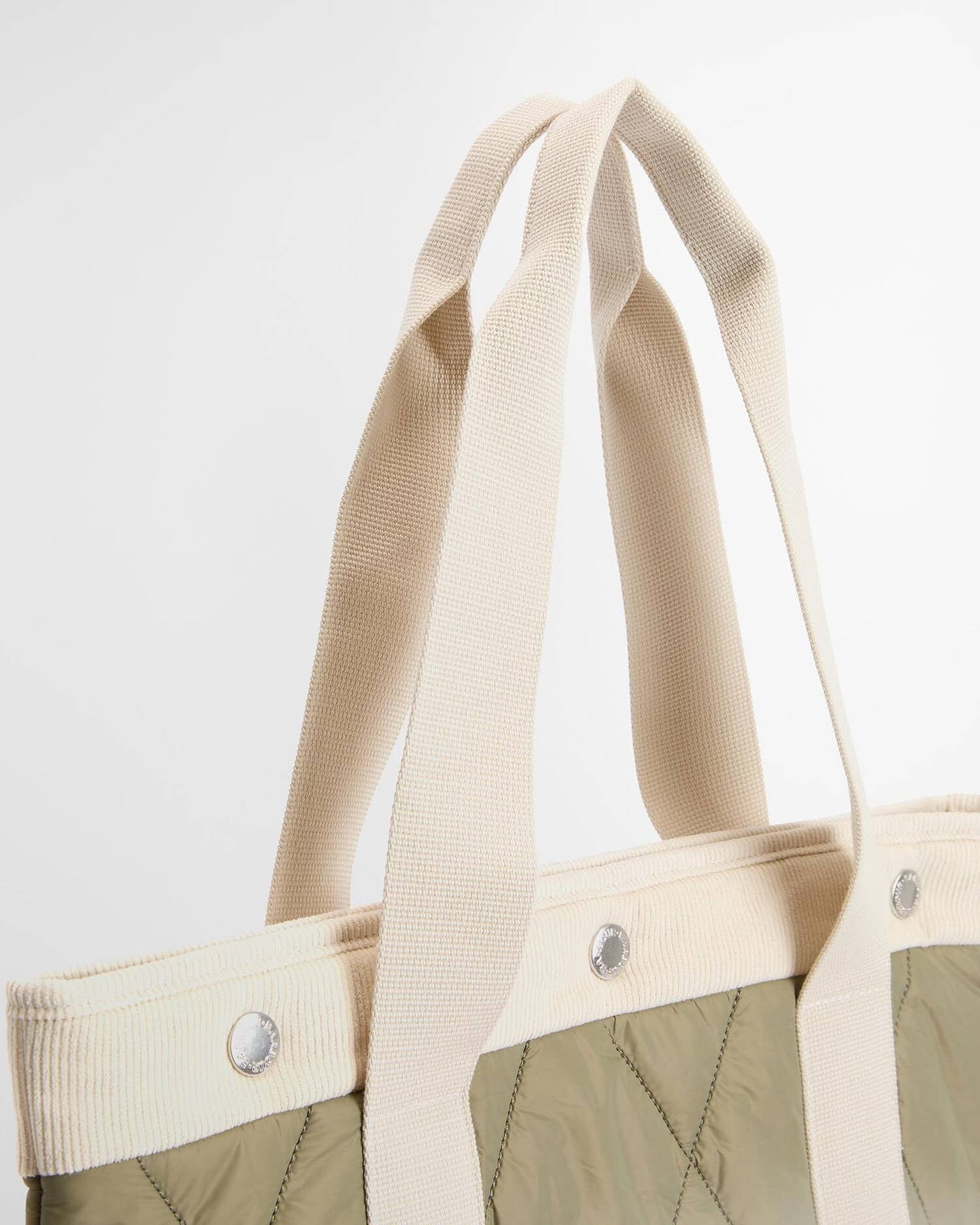 Healy Quilted Tote Bag - Bleached Olive