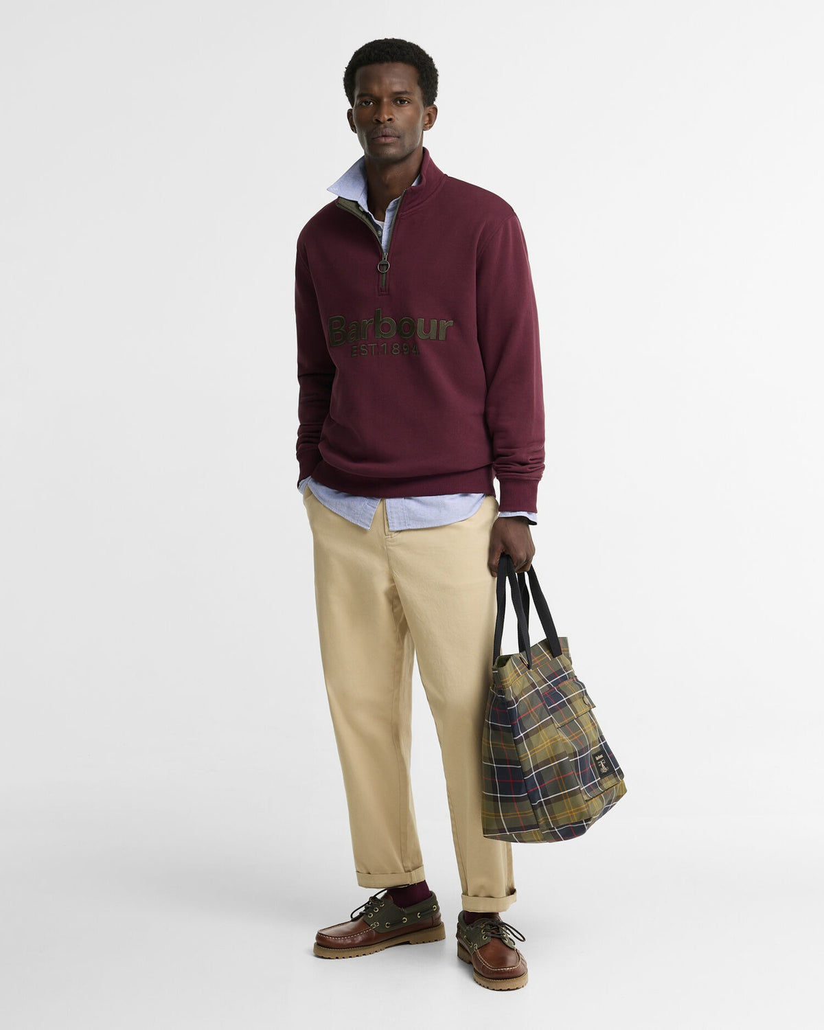 Fosse Half-Zip Sweatshirt - Dark Bordeaux